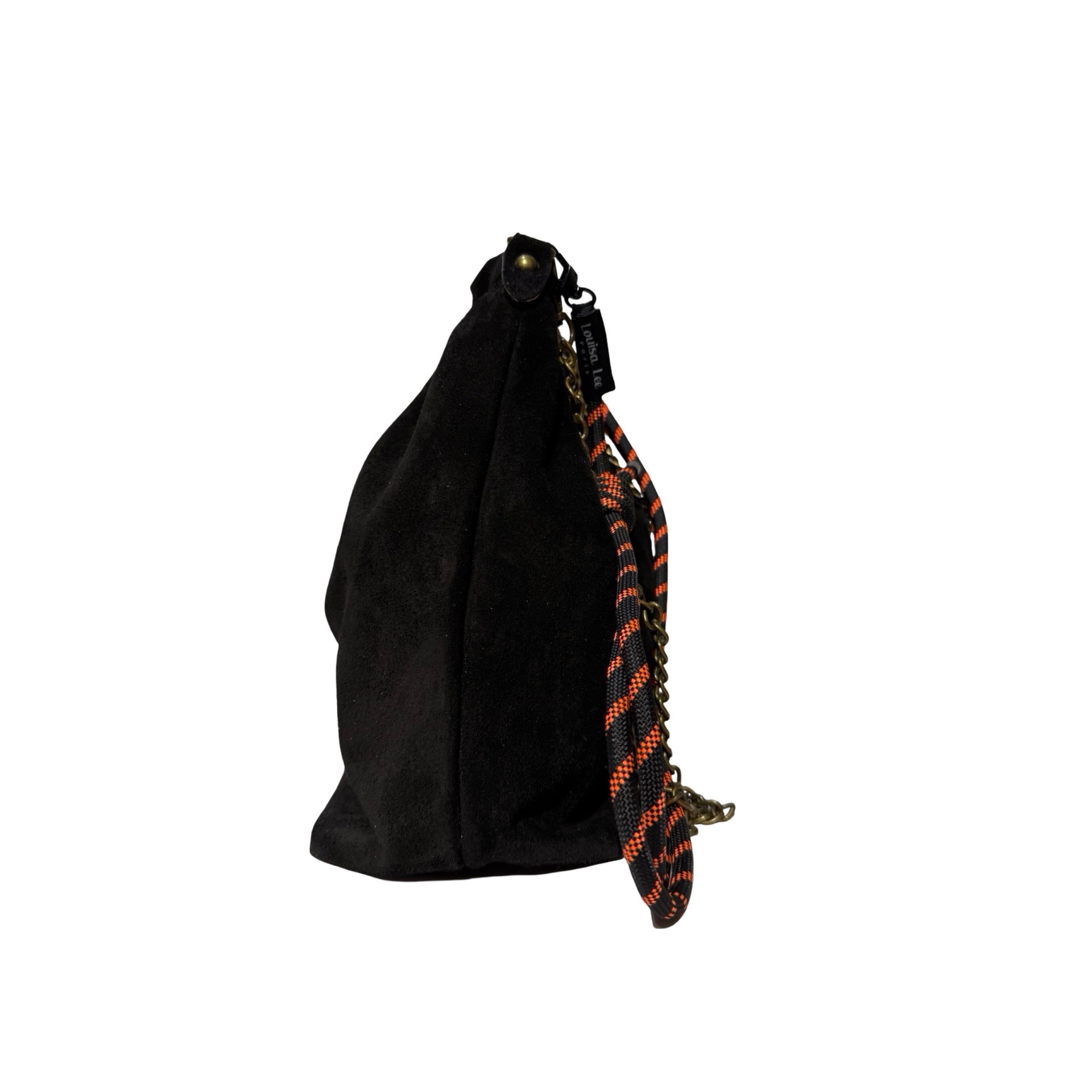 Sac cuir suède cordon Plissa L