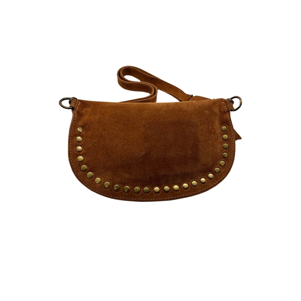 Sac Banane en Cuir Suède Clouté 26cm