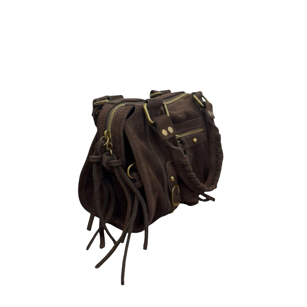 SAC CUIR SUEDE CAPUCINE S