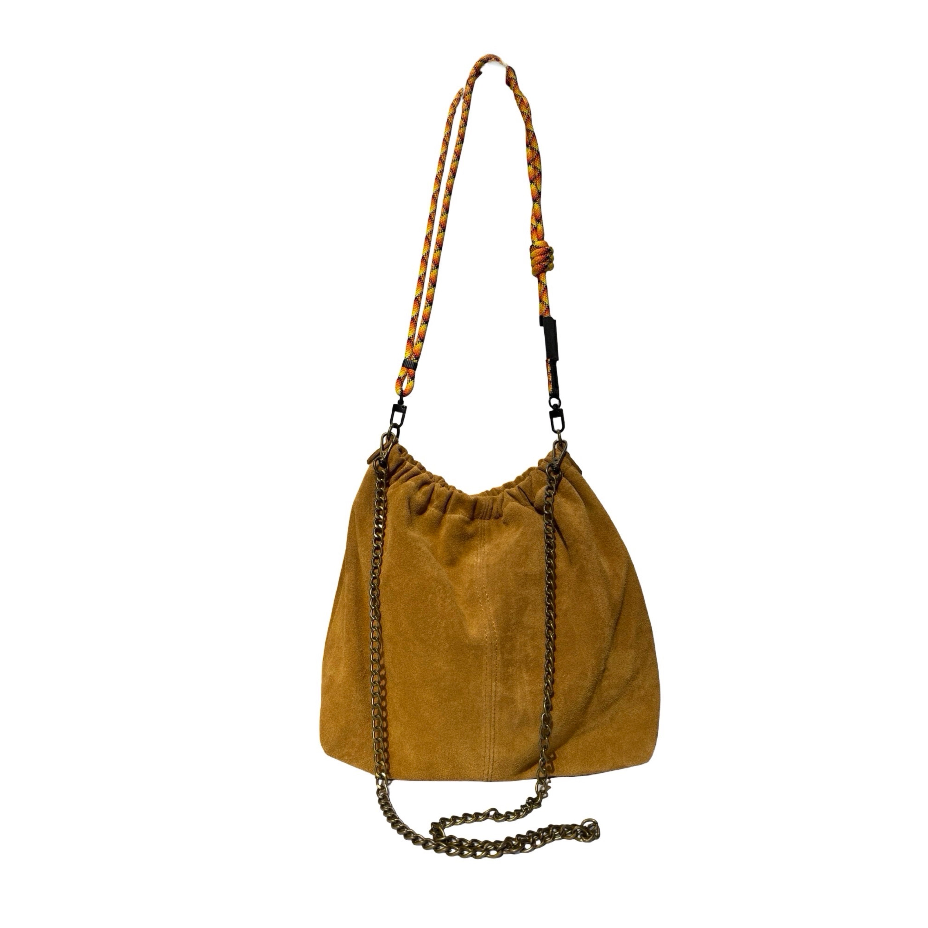 Sac cuir suède cordon Plissa L