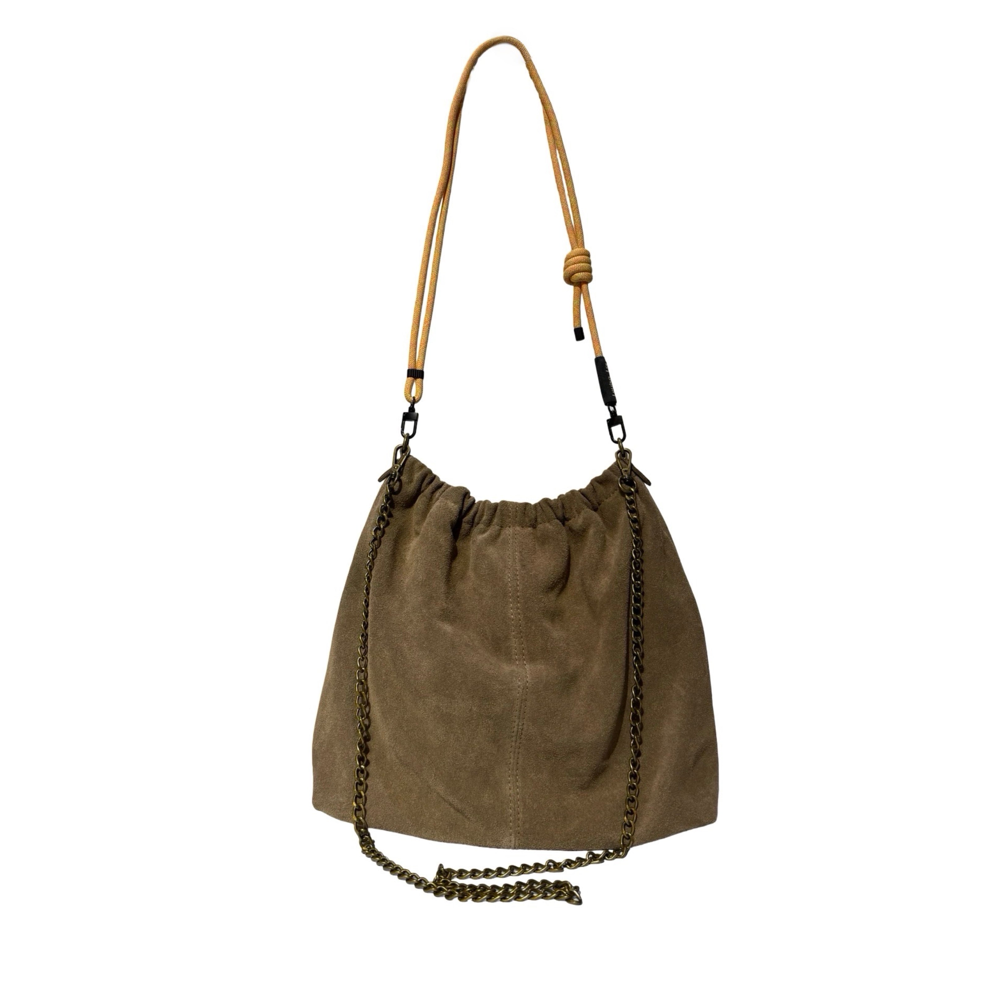 Sac cuir suède cordon Plissa L