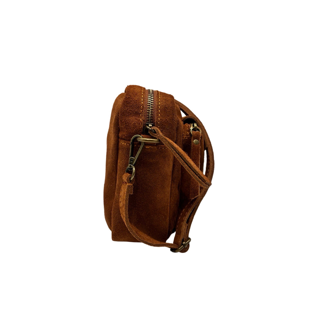 SAC BANDOULIERE CUIR DAIM ANAELLE