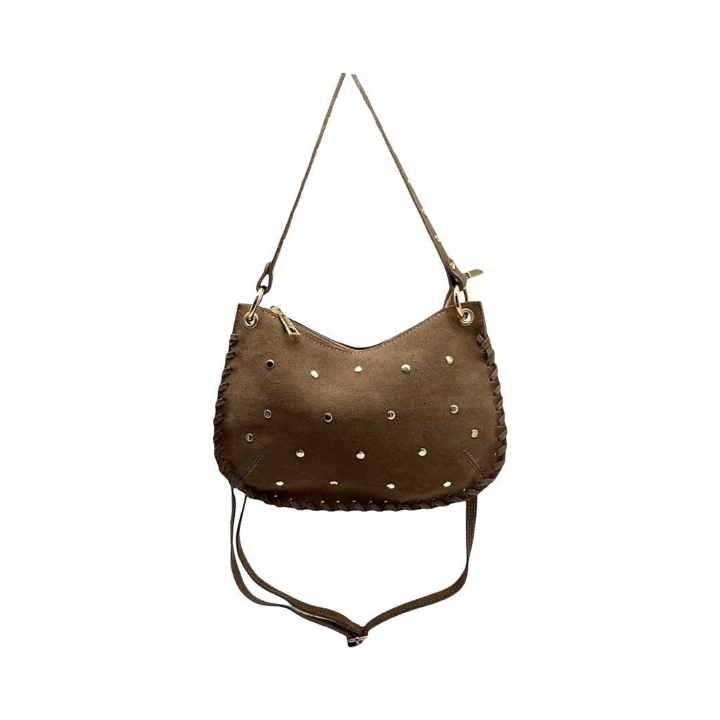 SAC CLOUTE CUIR SUEDE LEONIE