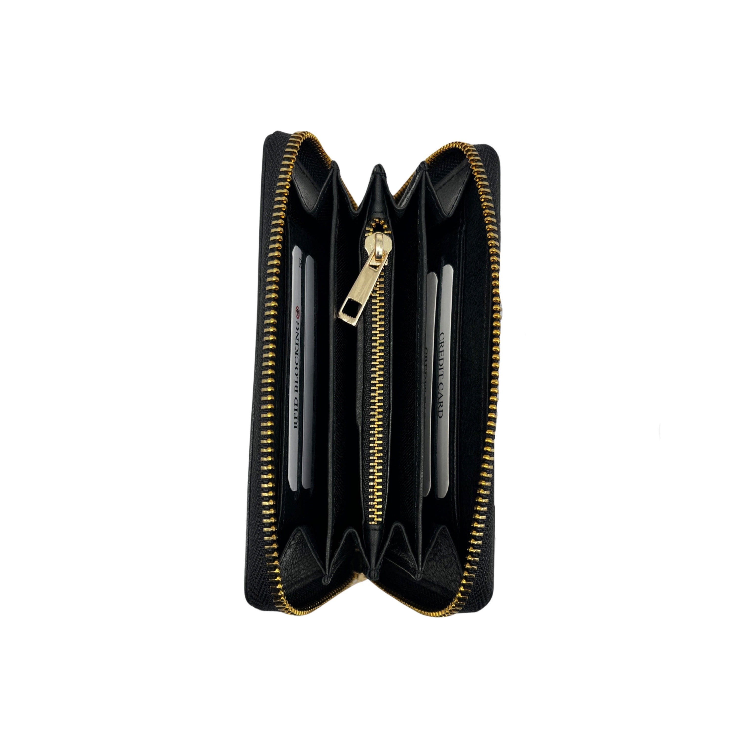 PORTE FEUILLE  CUIR CIRE LUCIA NOIR