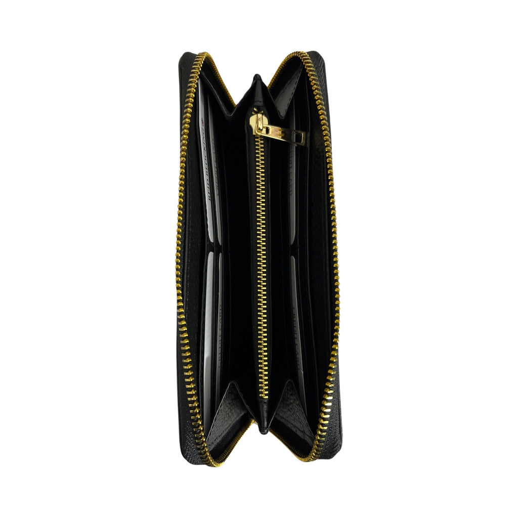 GRAND PORTE FEUILLE CUIR CIRE LUCIANA NOIR