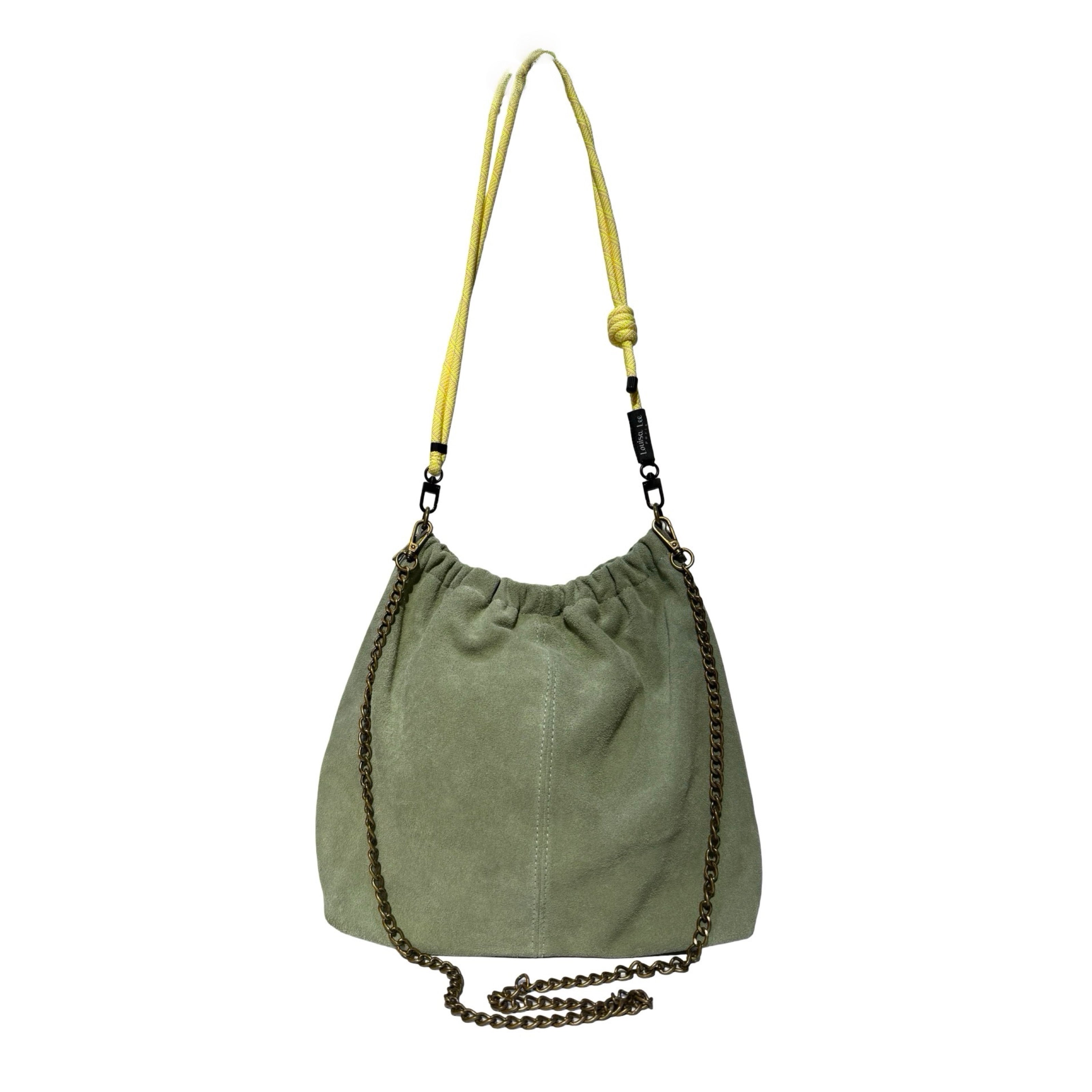 Sac cuir suède cordon Plissa L