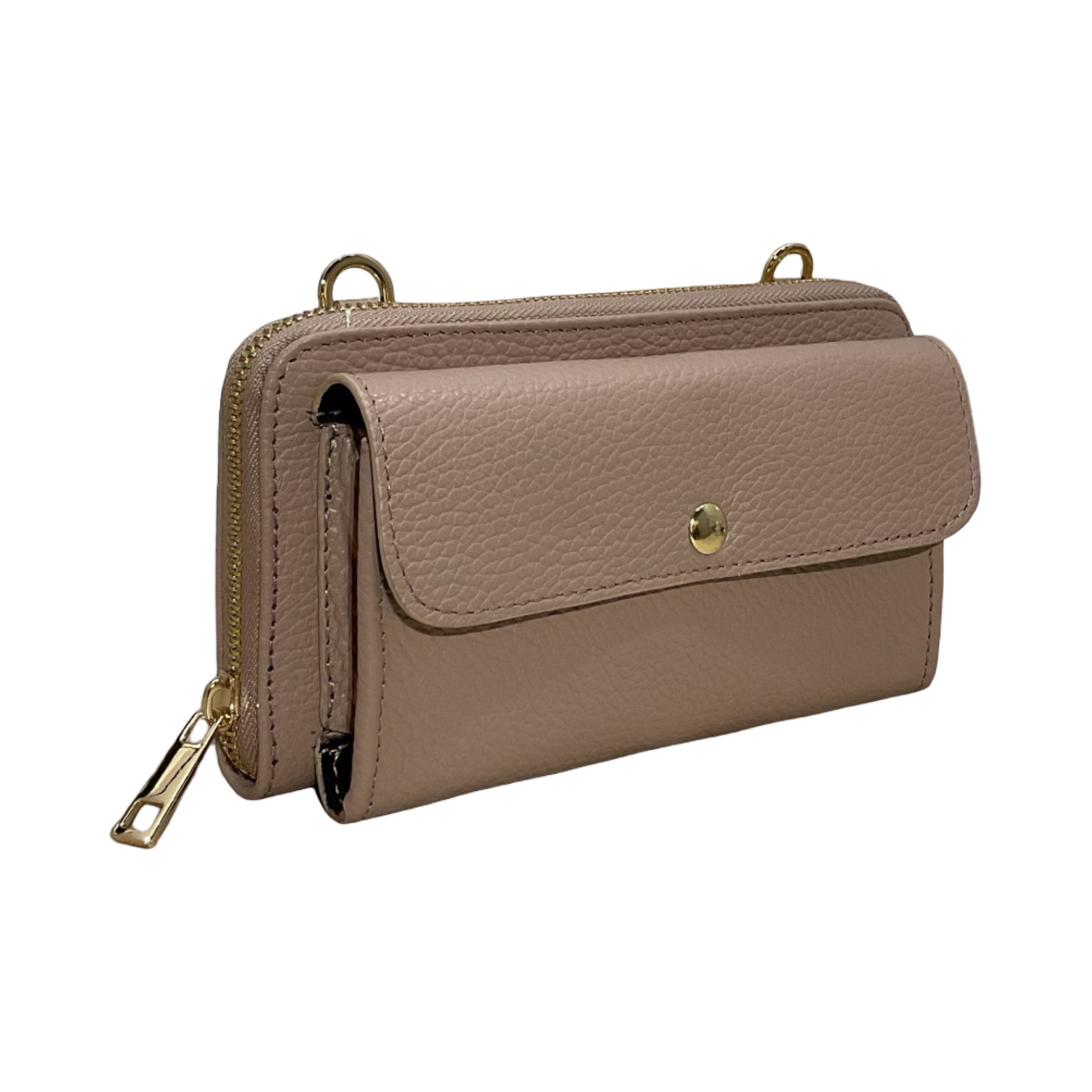 POCHETTE CUIR SUEDE HORIZONTAL