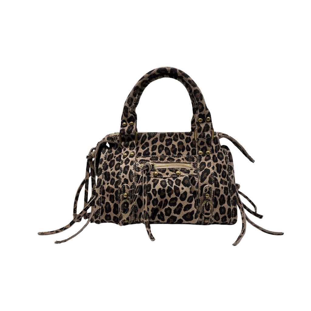 SAC CUIR LEOPARD CAPUCINE  SMALLP