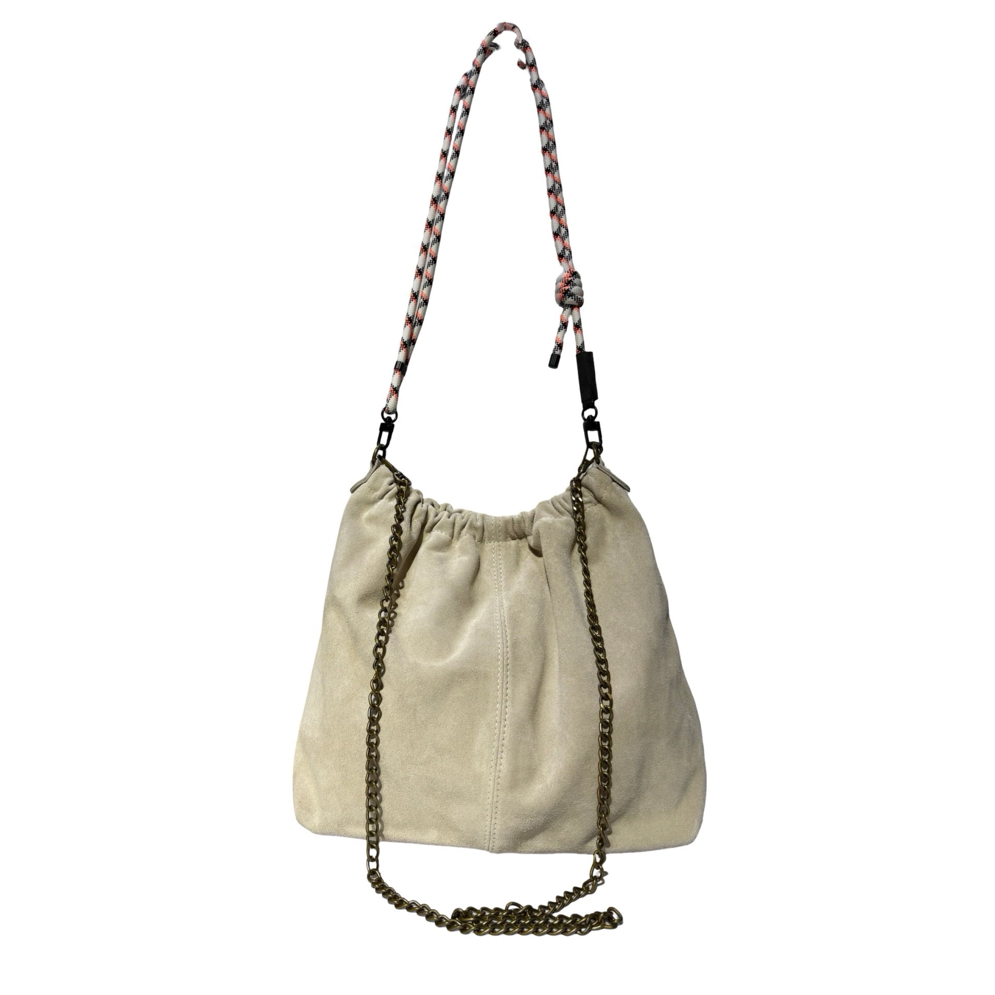 Sac cuir suède cordon Plissa L