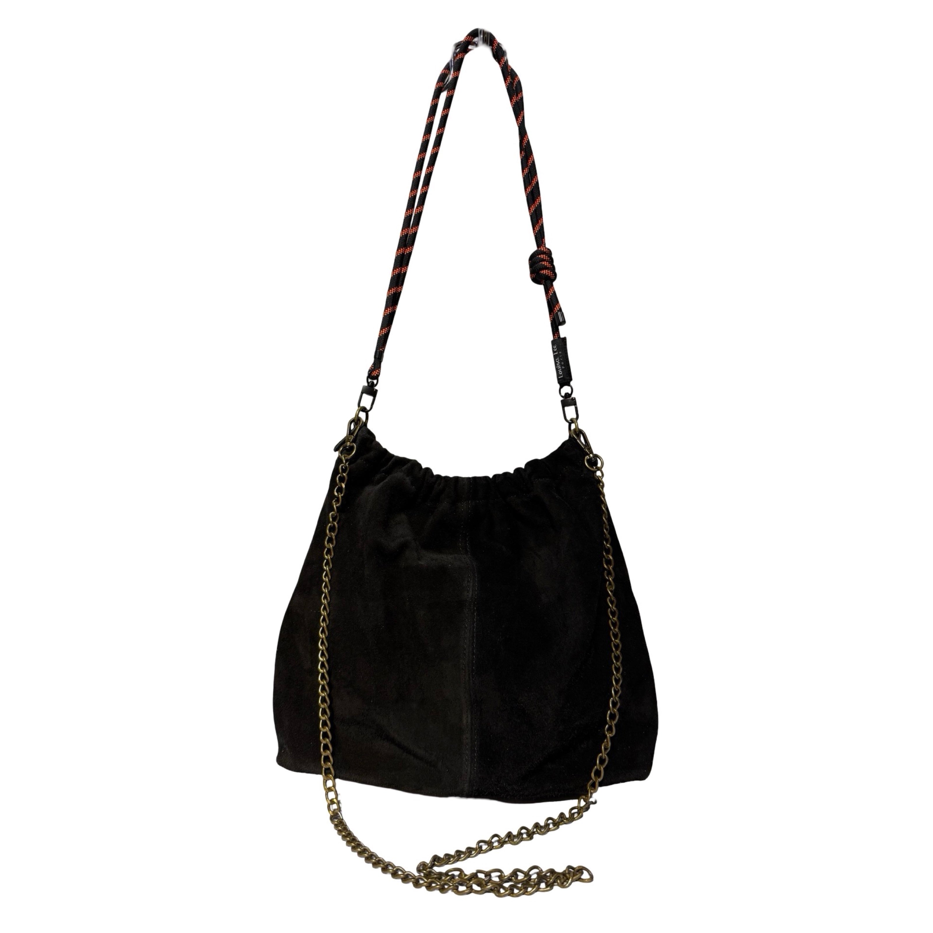Sac cuir suède cordon Plissa L
