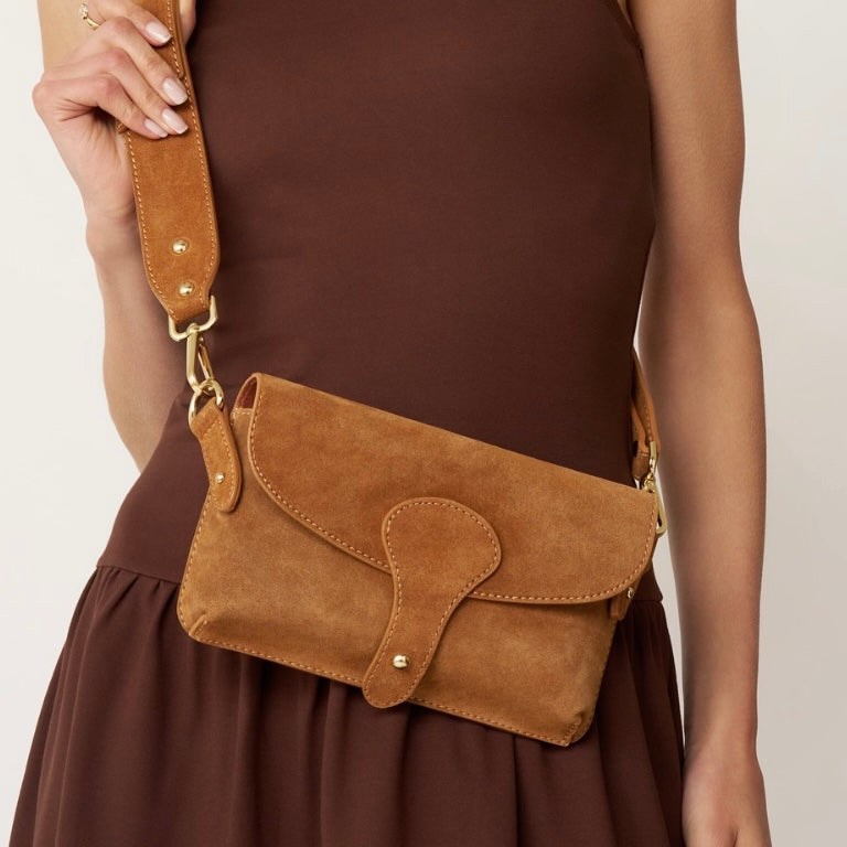 SAC BANDOULIERE CUIR SUEDE LOU