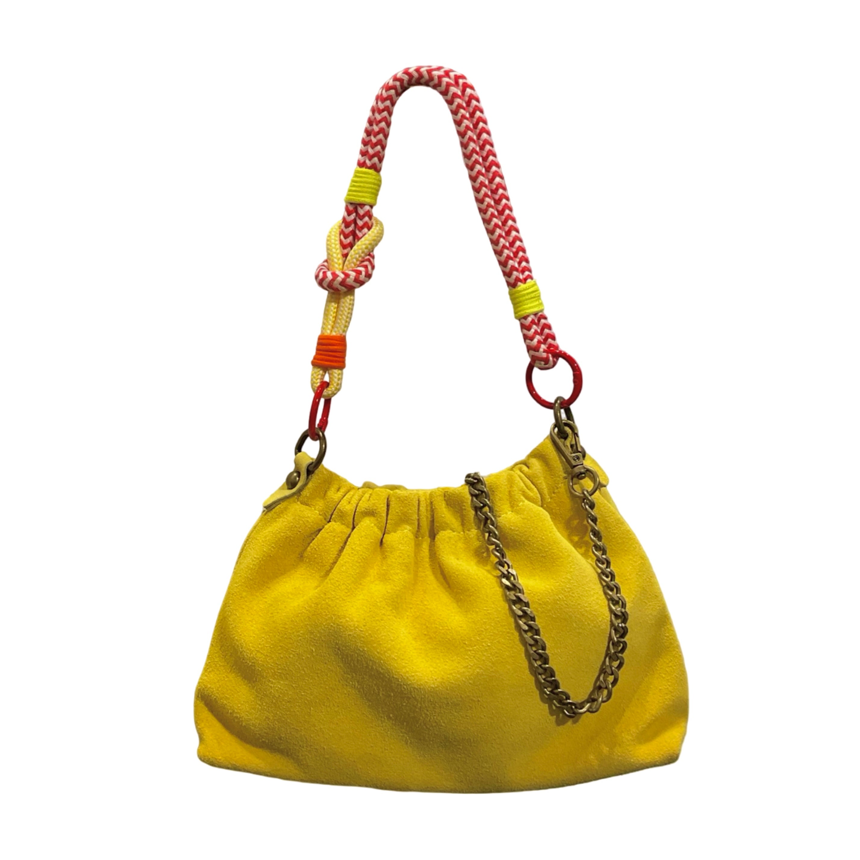 Sac cuir suéde cordon Plissa S