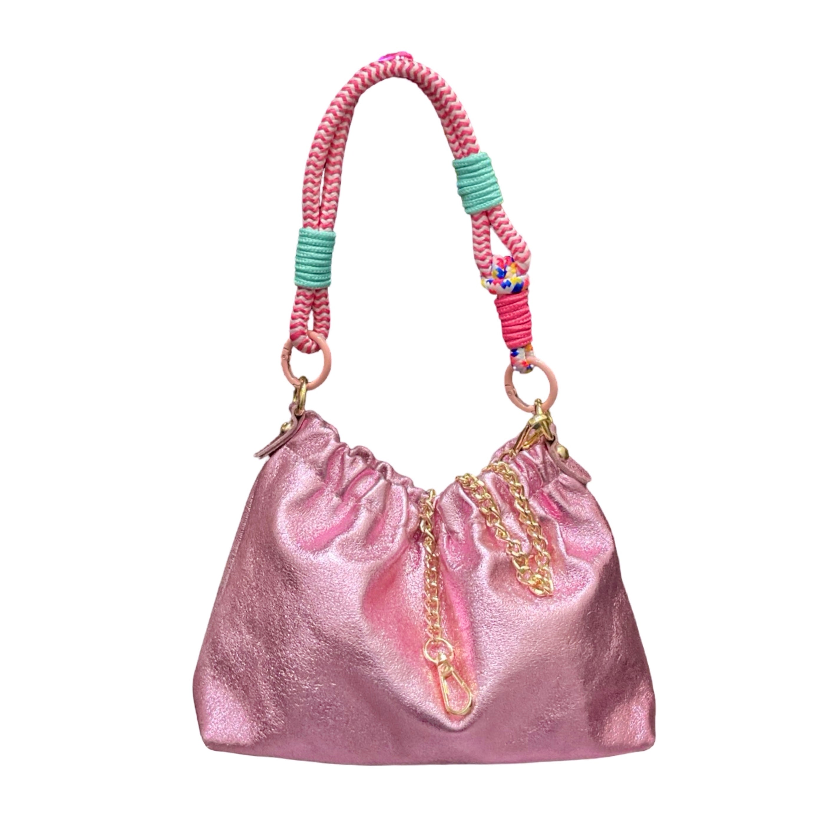 Sac cuir irisé cordon Plissa S