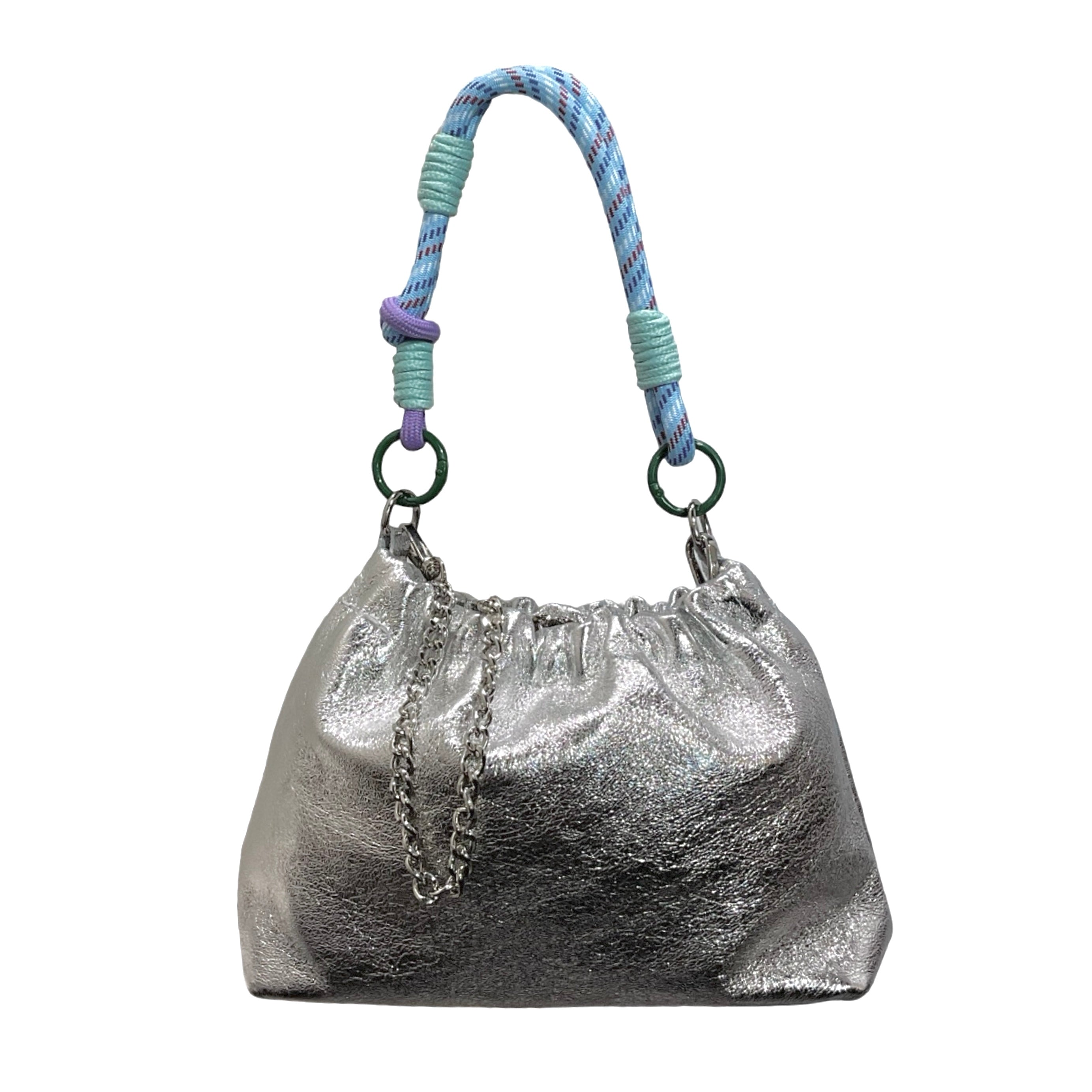 Sac cuir irisé cordon Plissa S