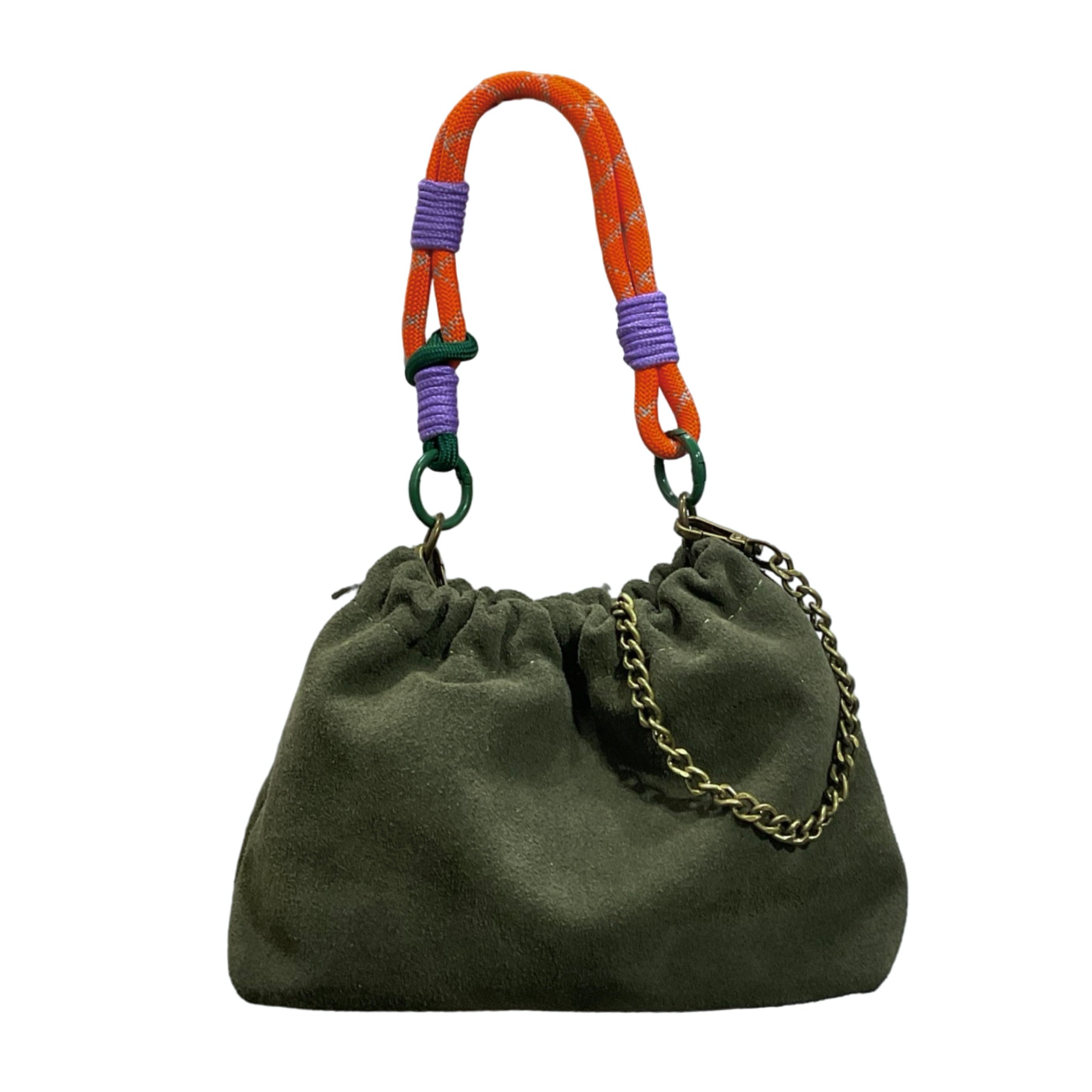 Sac cuir suéde cordon Plissa S