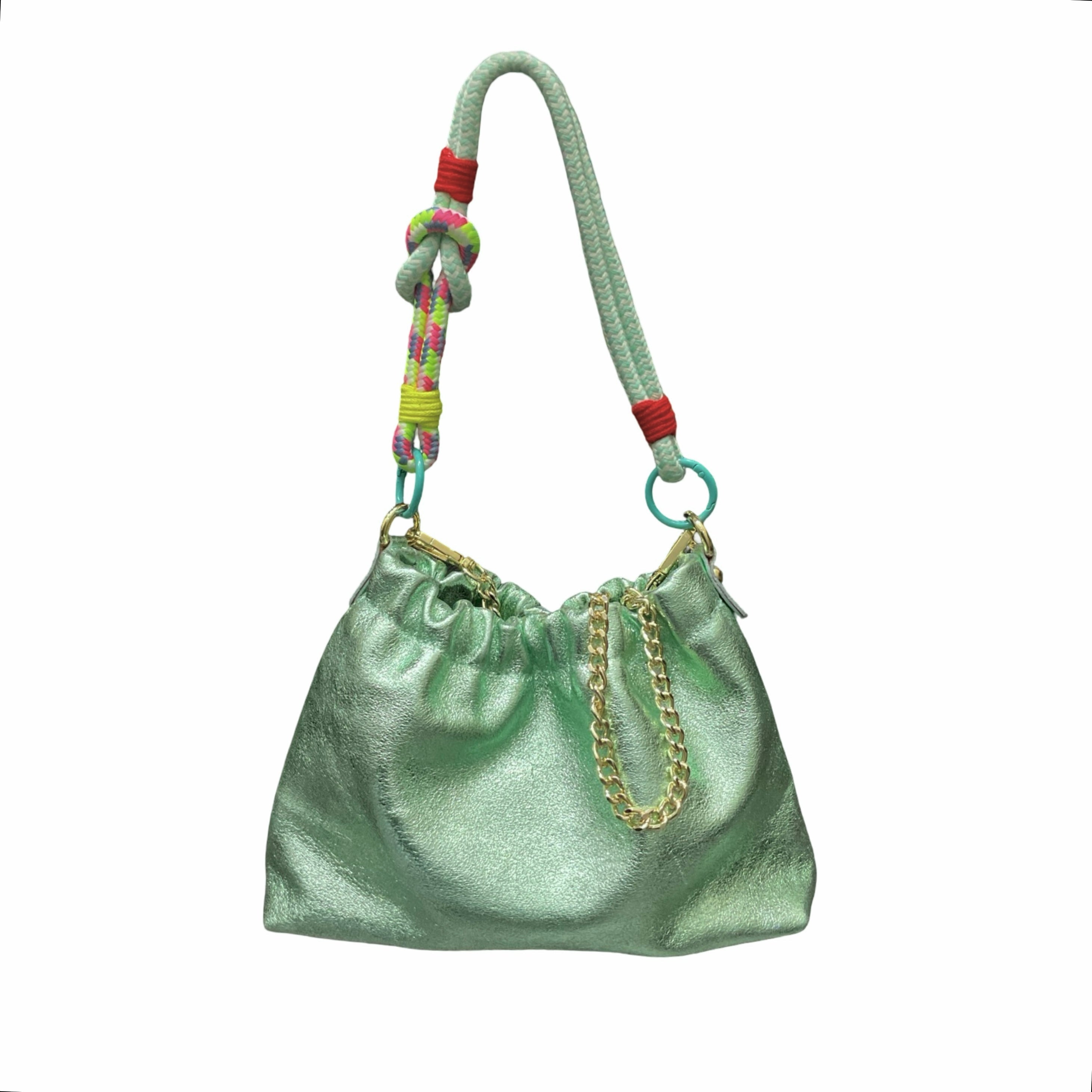 Sac cuir irisé cordon Plissa S