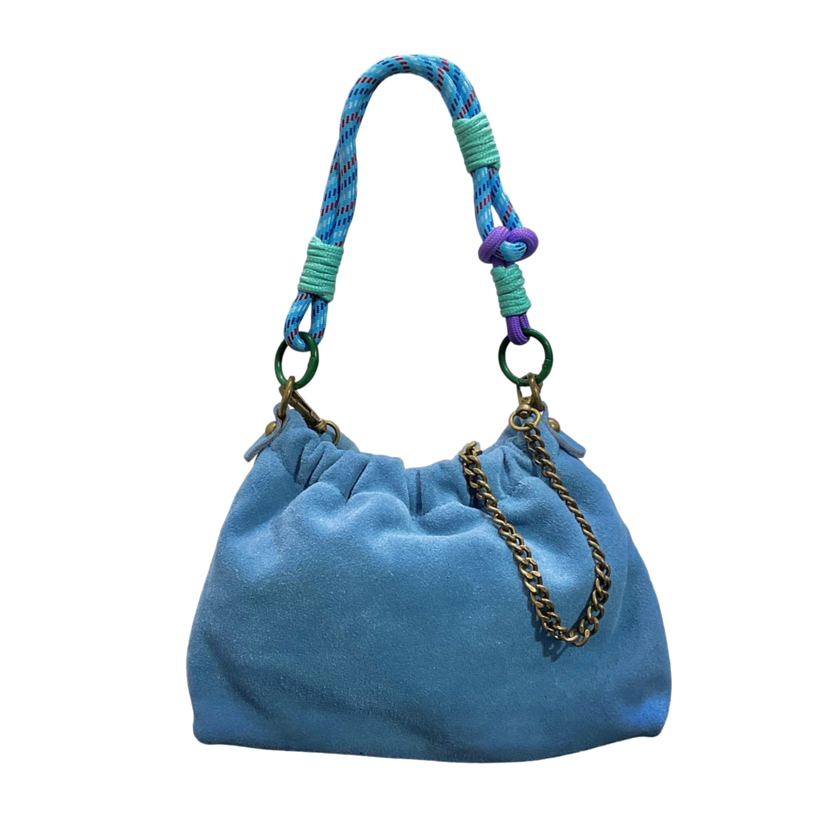 Sac cuir suéde cordon Plissa S