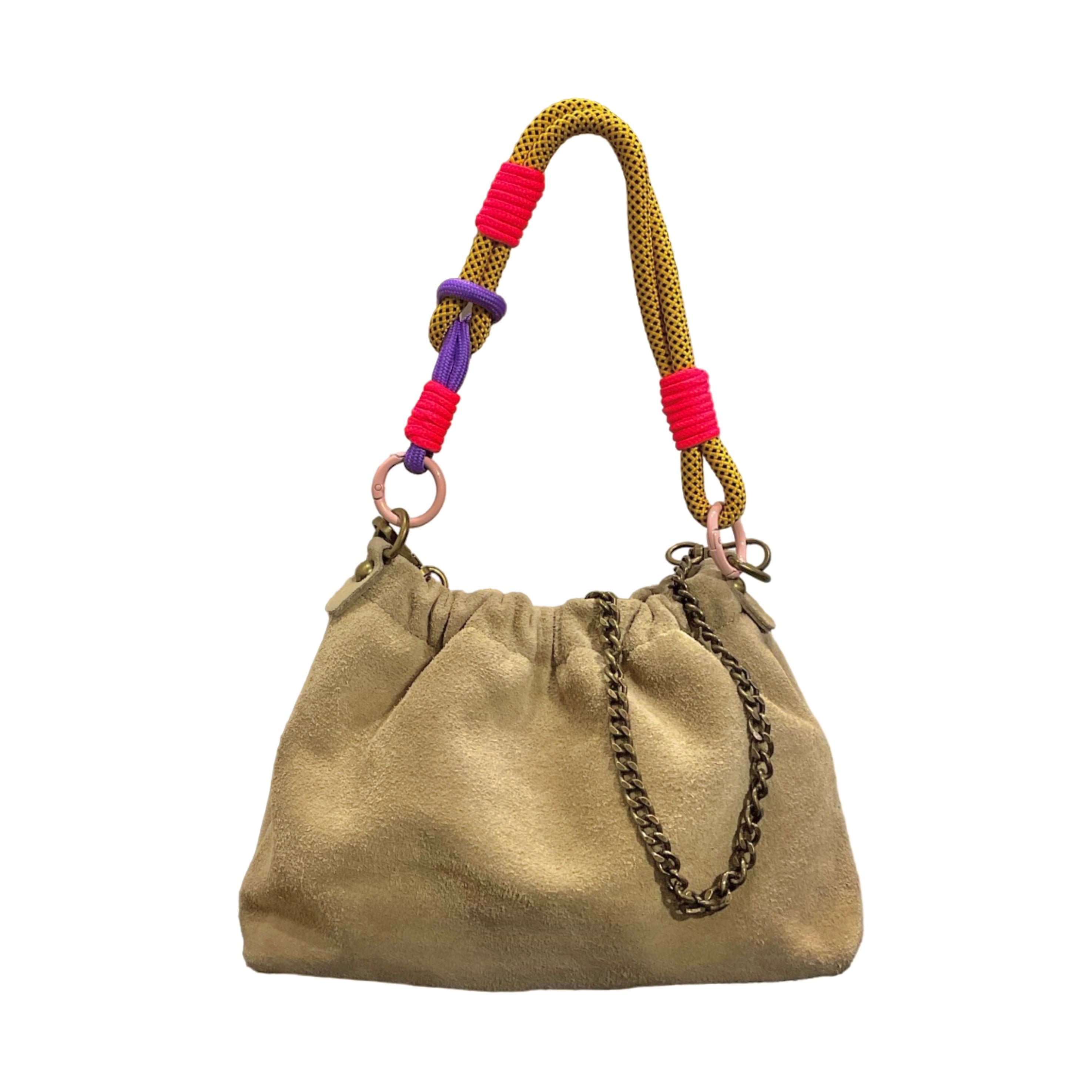 Sac cuir suéde cordon Plissa S