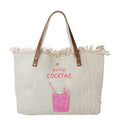 SAC COTTON GARNI CUIR COCKTAIL