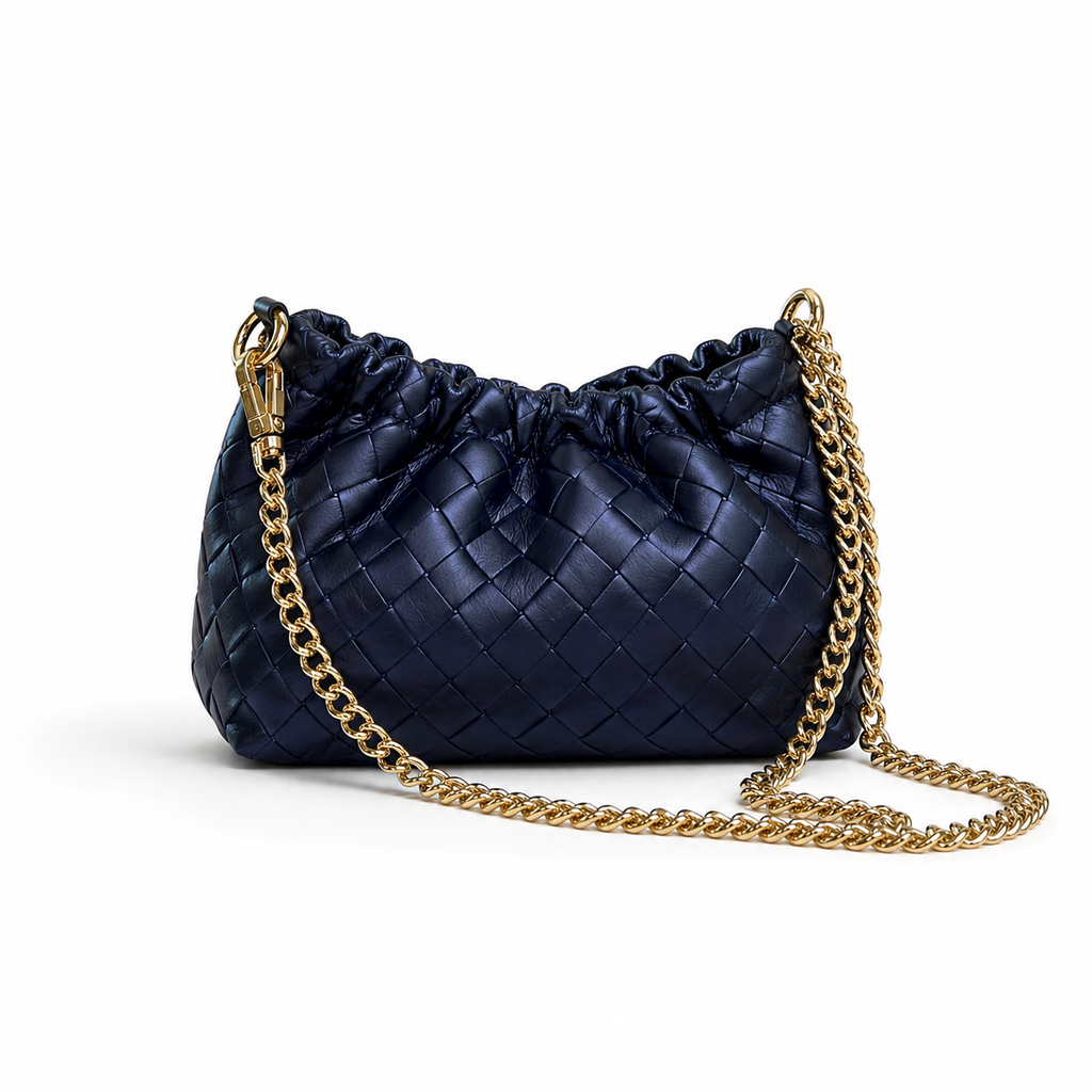 Sac cuir irisé tresse Plissa S