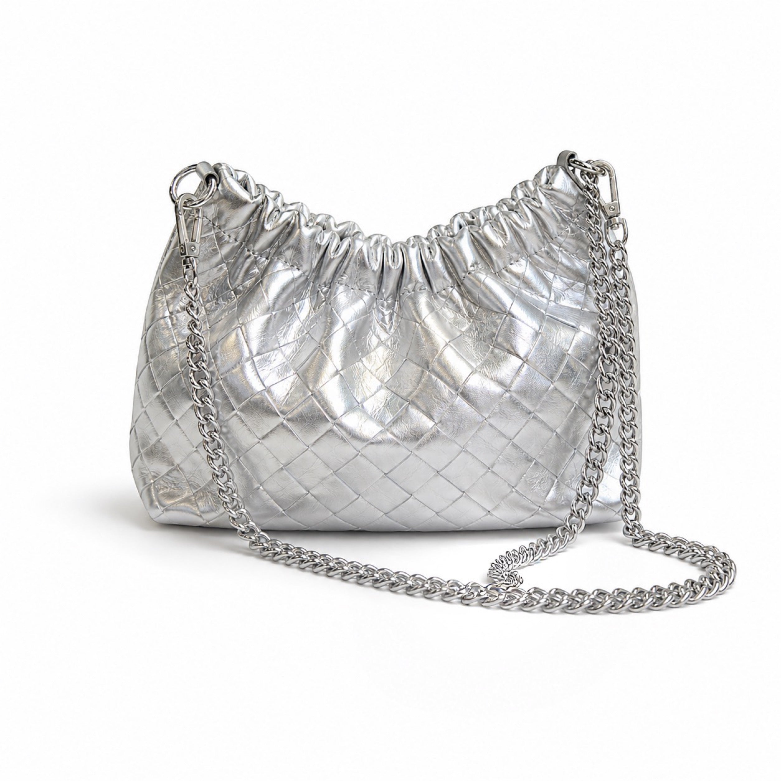 Sac cuir irisé tresse Plissa S