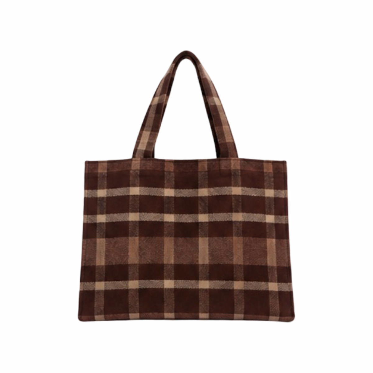 Sac cabas tricot tartan