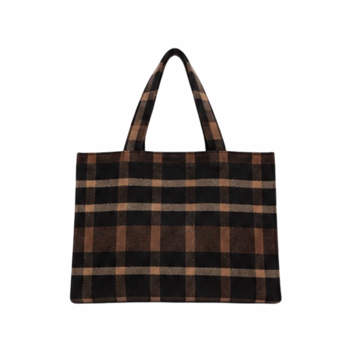 Sac cabas tricot tartan