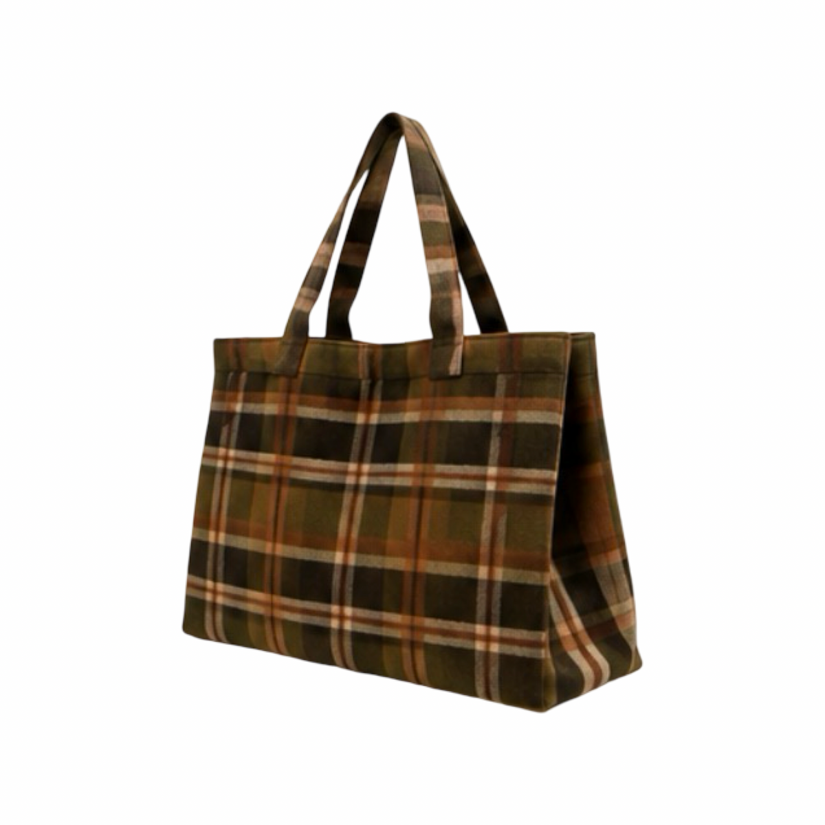 Sac cabas tricot tartan