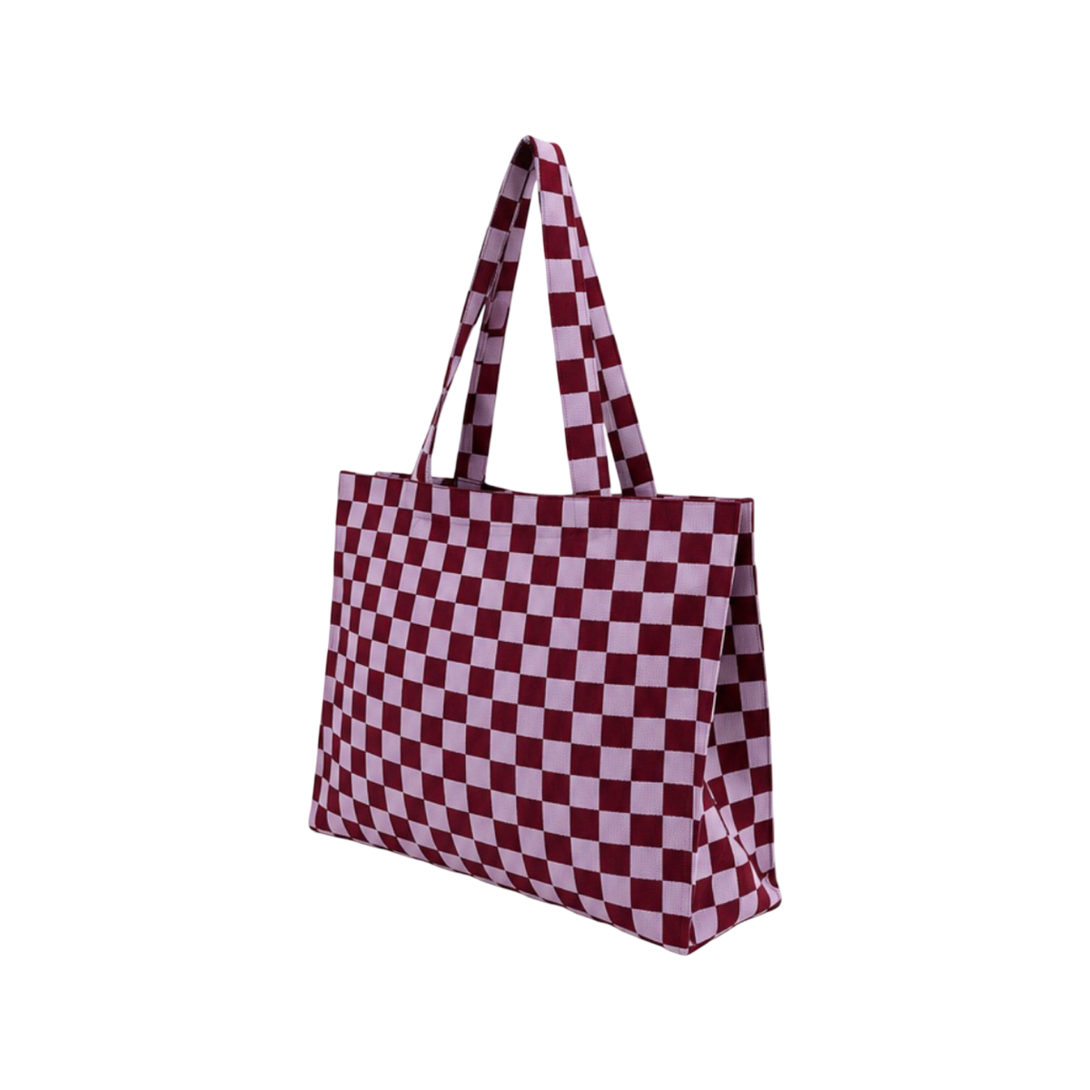 Sac cabas tricot damier