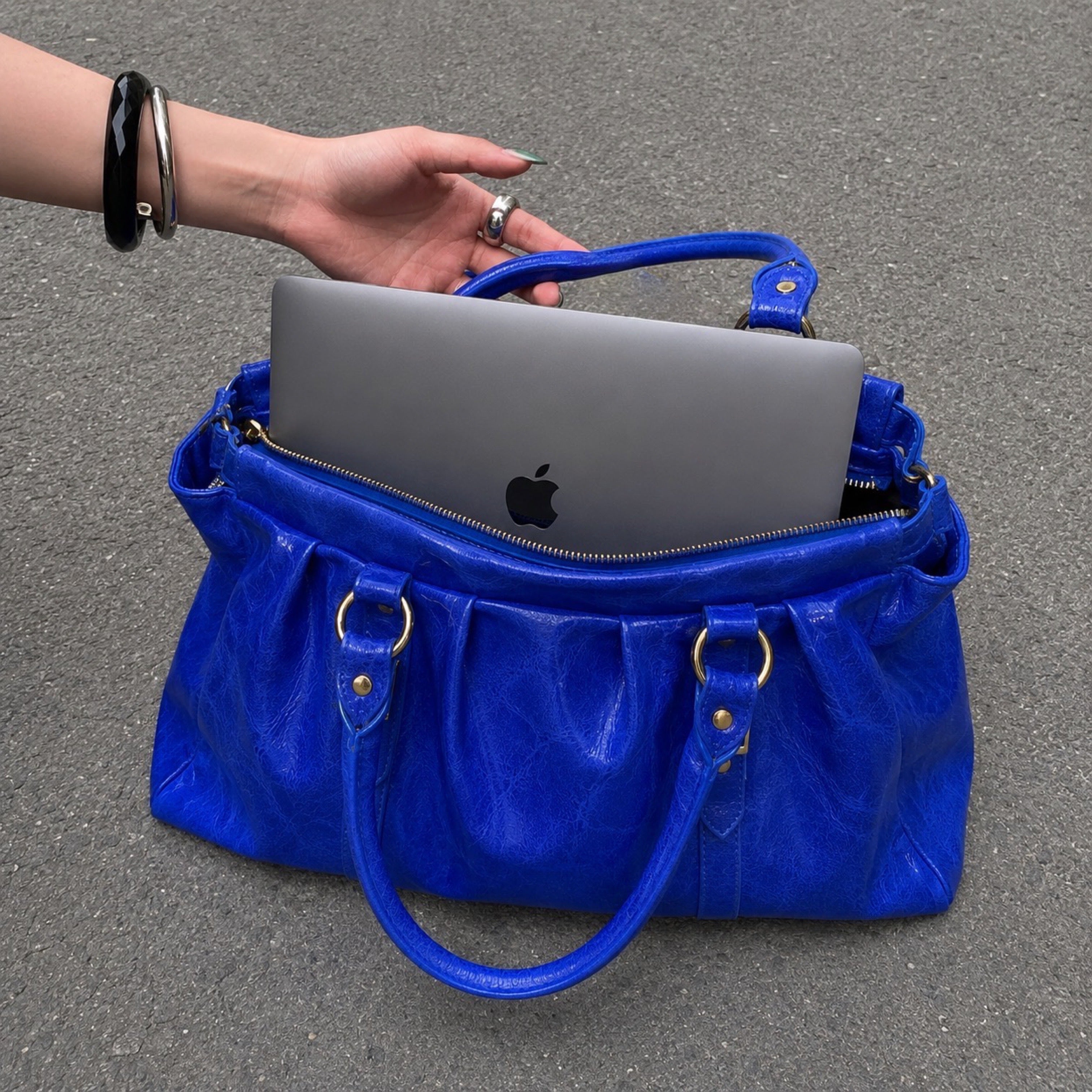 Sac à main en cuir brossé Lydia