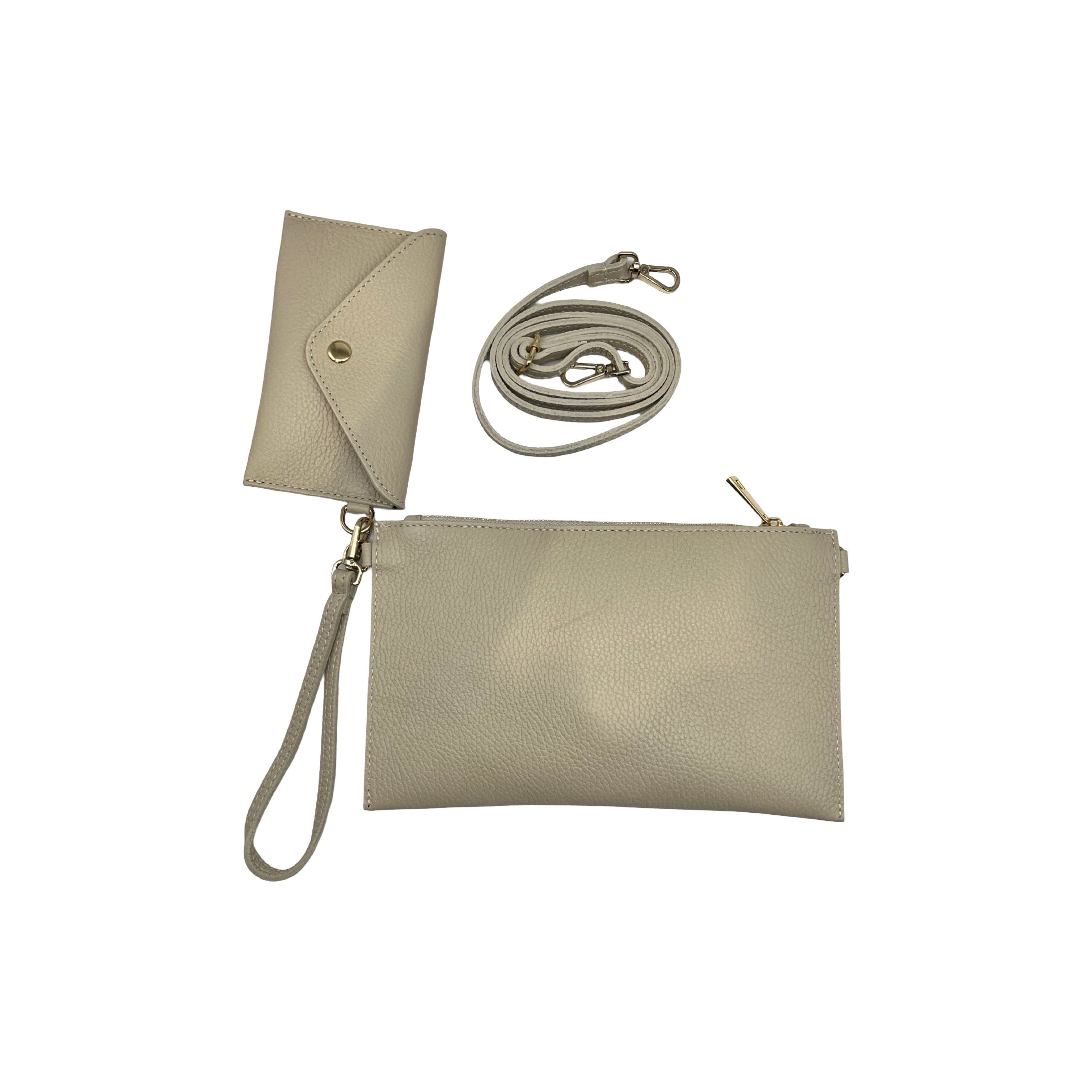 POCHETTE CUIR GRAINE