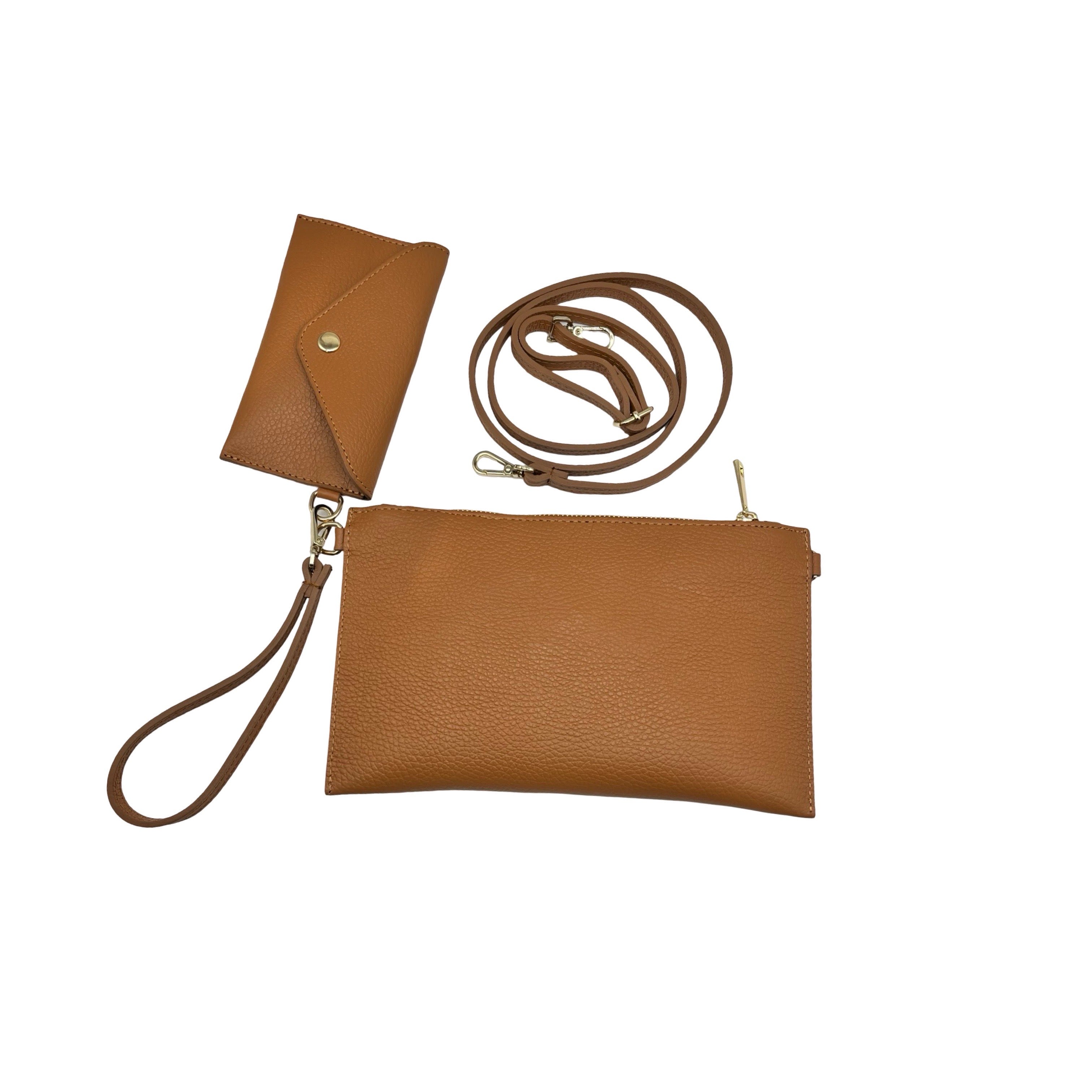 POCHETTE CUIR GRAINE