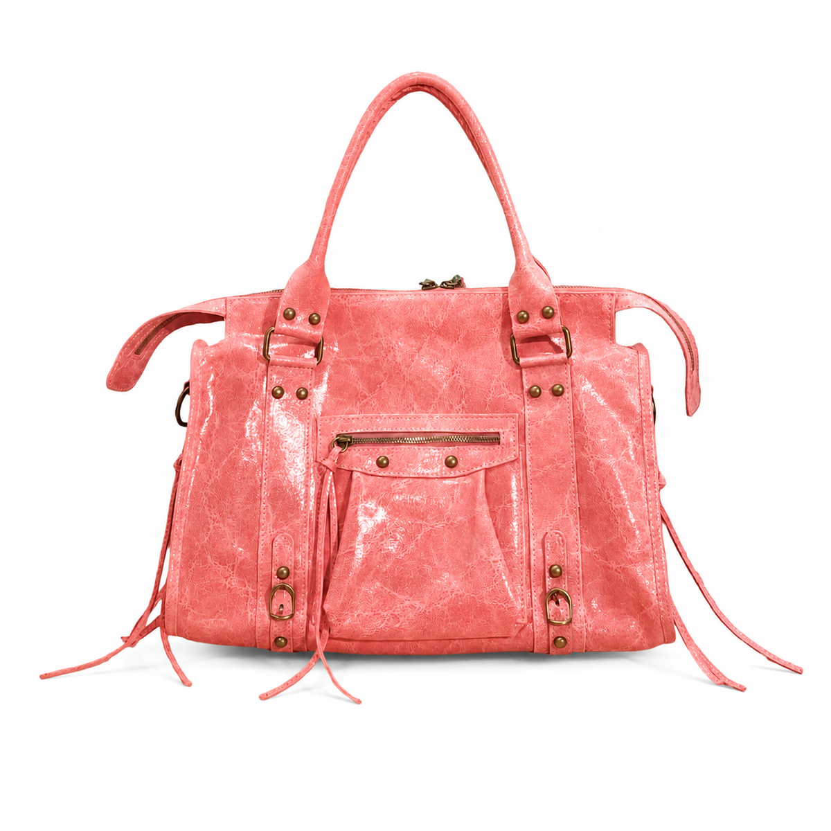 SAC CUIR GLOSS CAPUCINE L