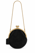 Sac Tissus Suède Fermoir