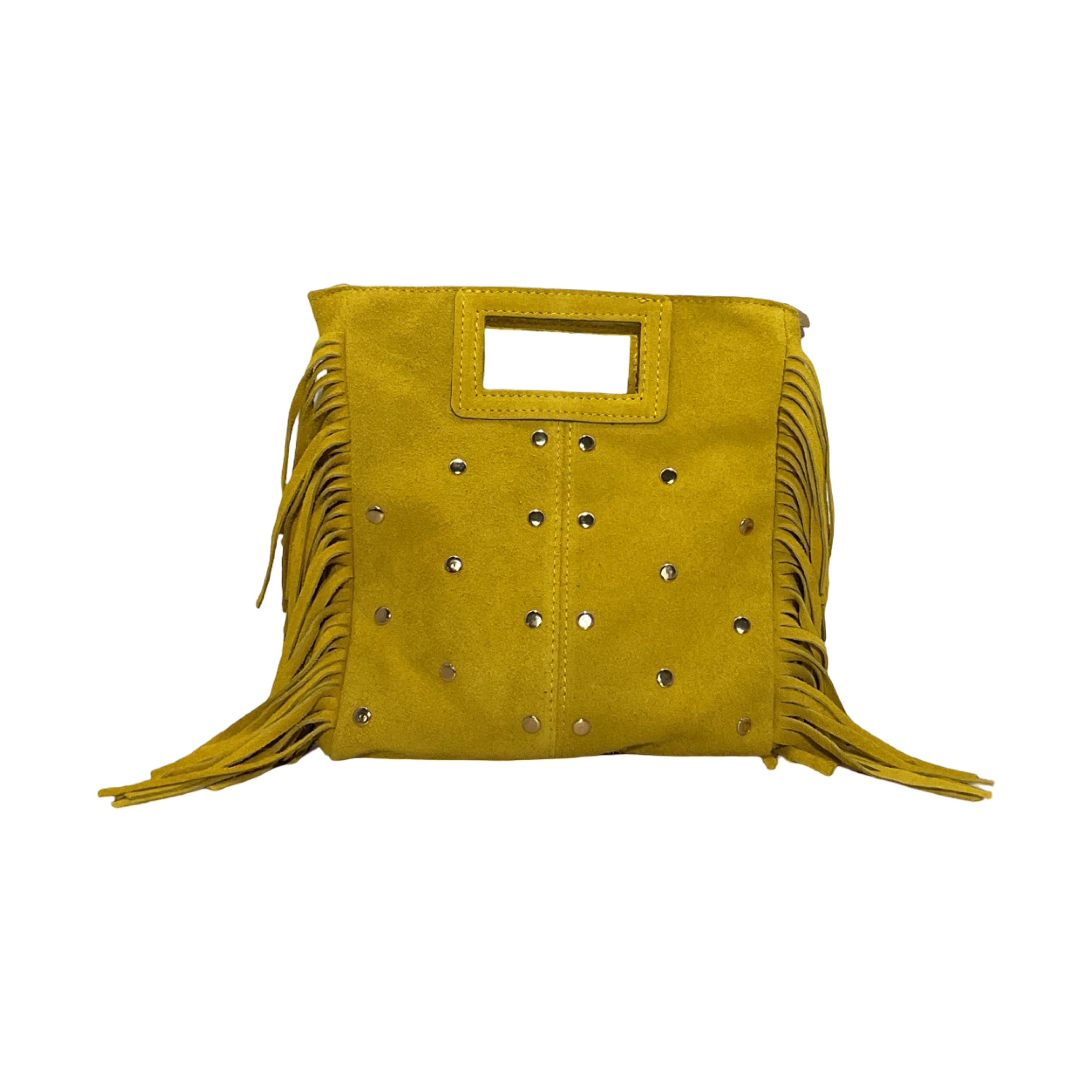 SAC MARION SUEDE CLOUTE OR