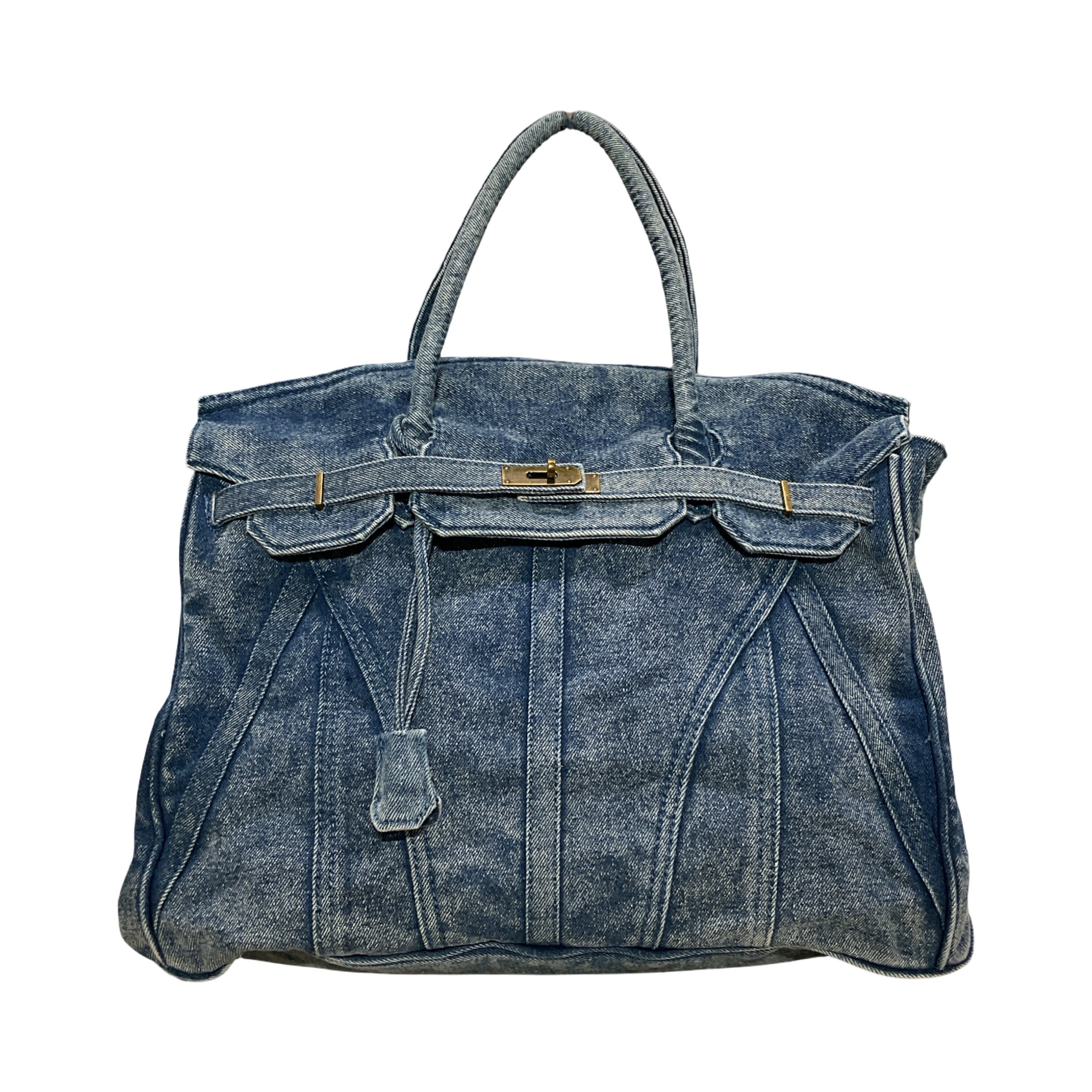 SAC PORTE MAIN JEAN LARGE VINTAGE
