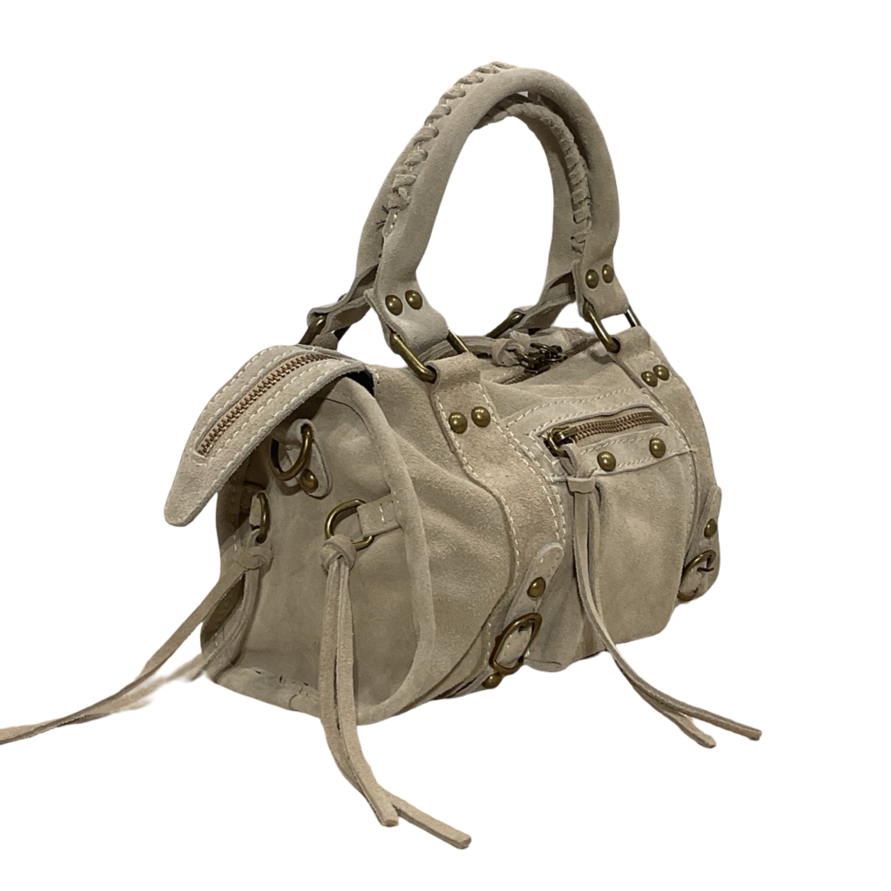 SAC CUIR SUEDE CAPUCINE S