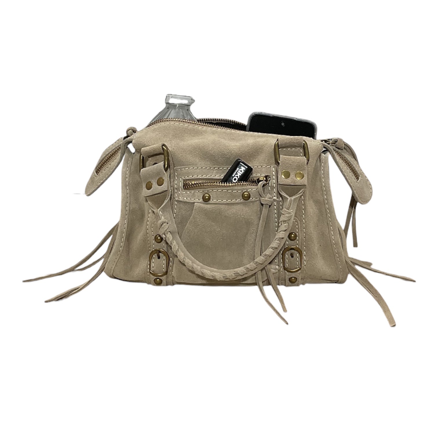 SAC CUIR SUEDE CAPUCINE S