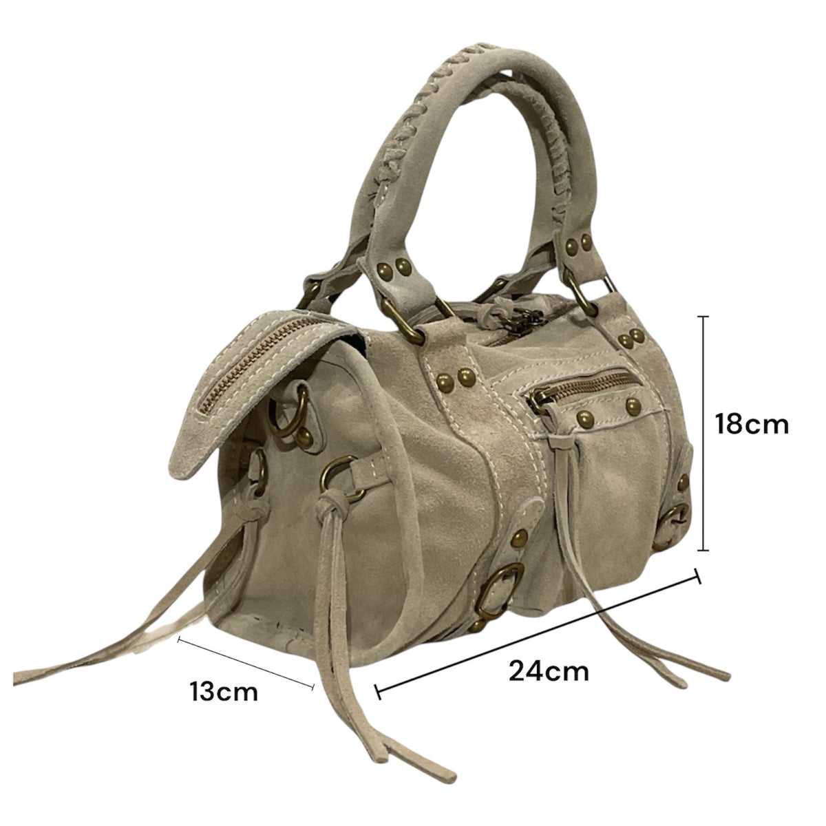 SAC CUIR SUEDE CAPUCINE S