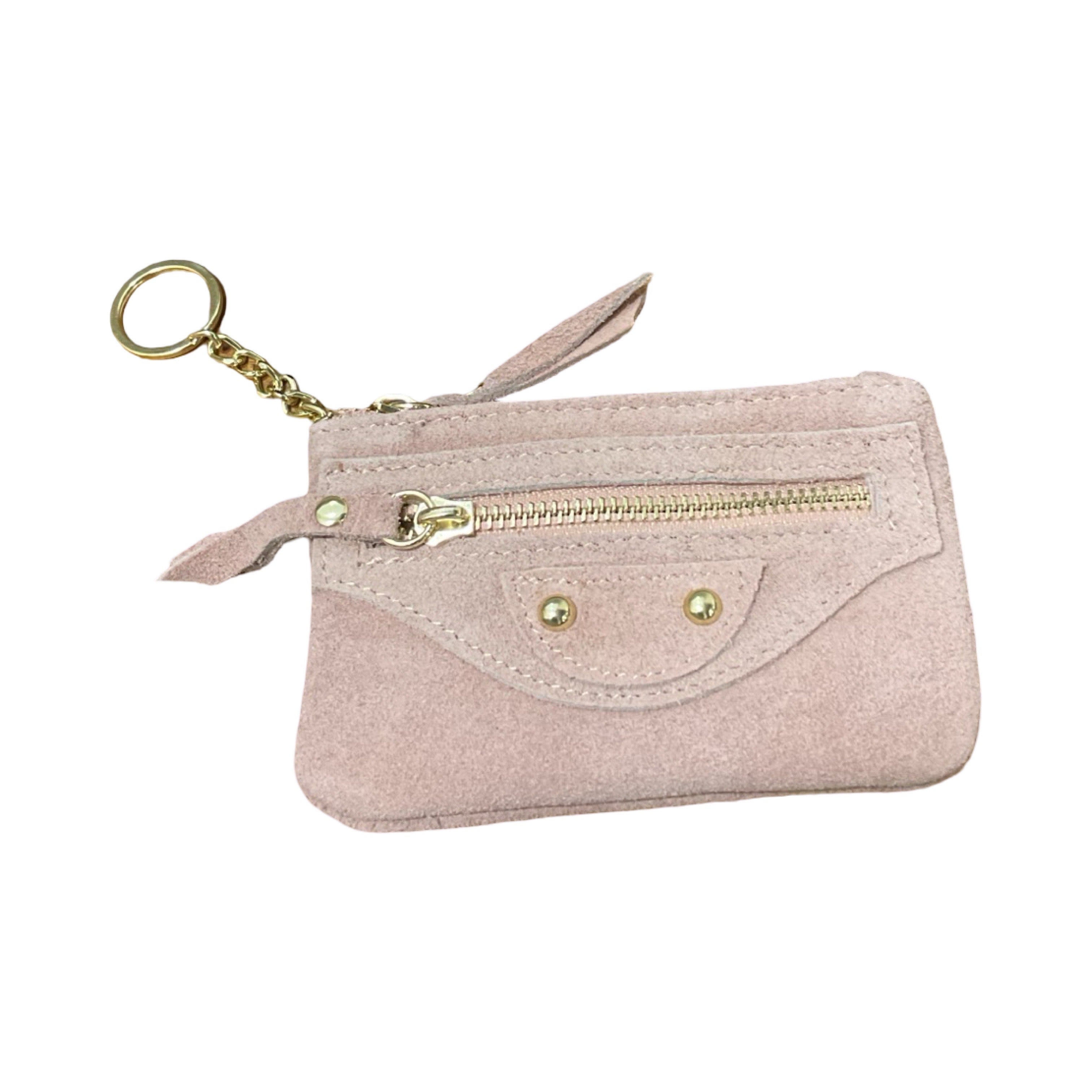PORTE CLE MONNAIE CUIR  CLOUTE