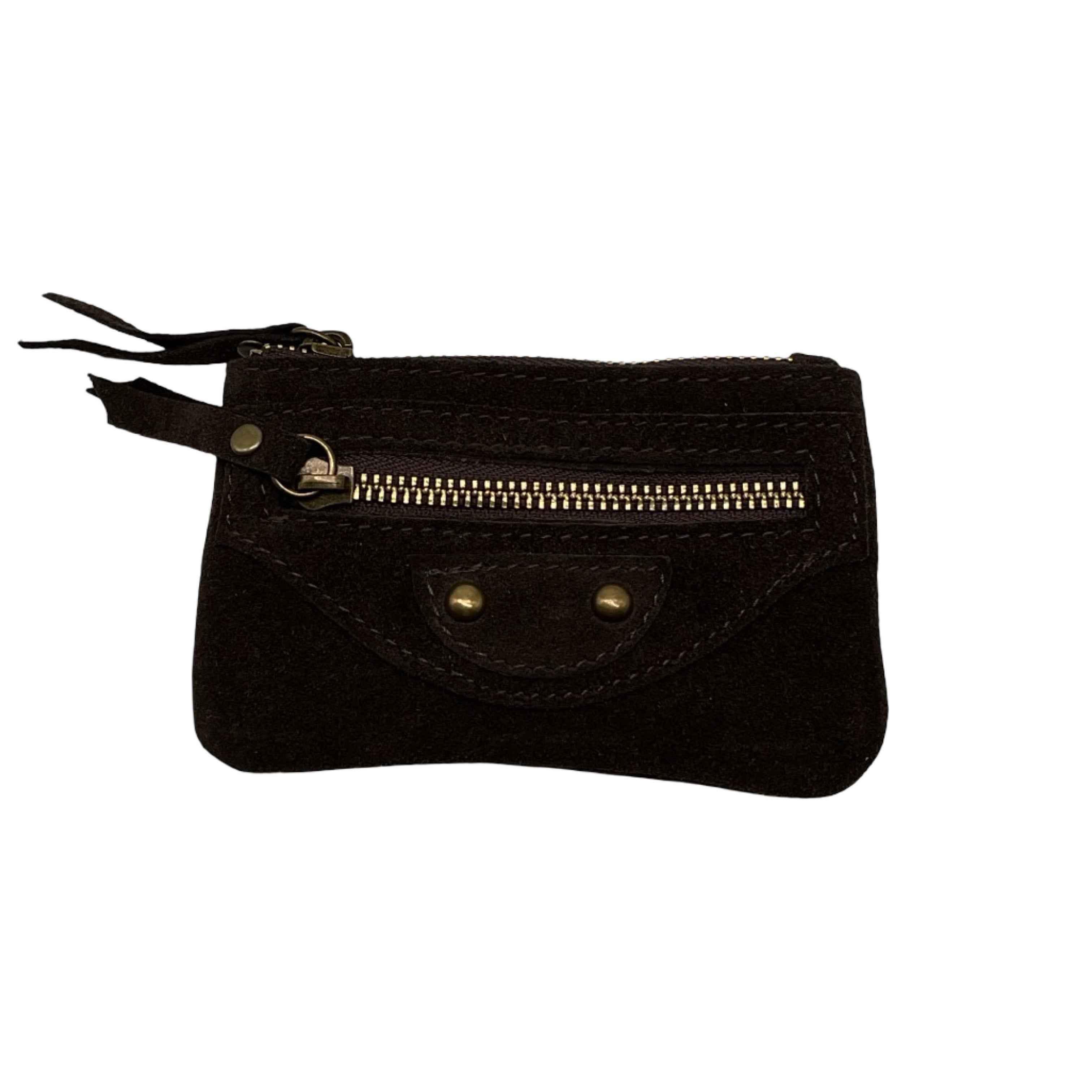 PORTE CLE MONNAIE CUIR  CLOUTE