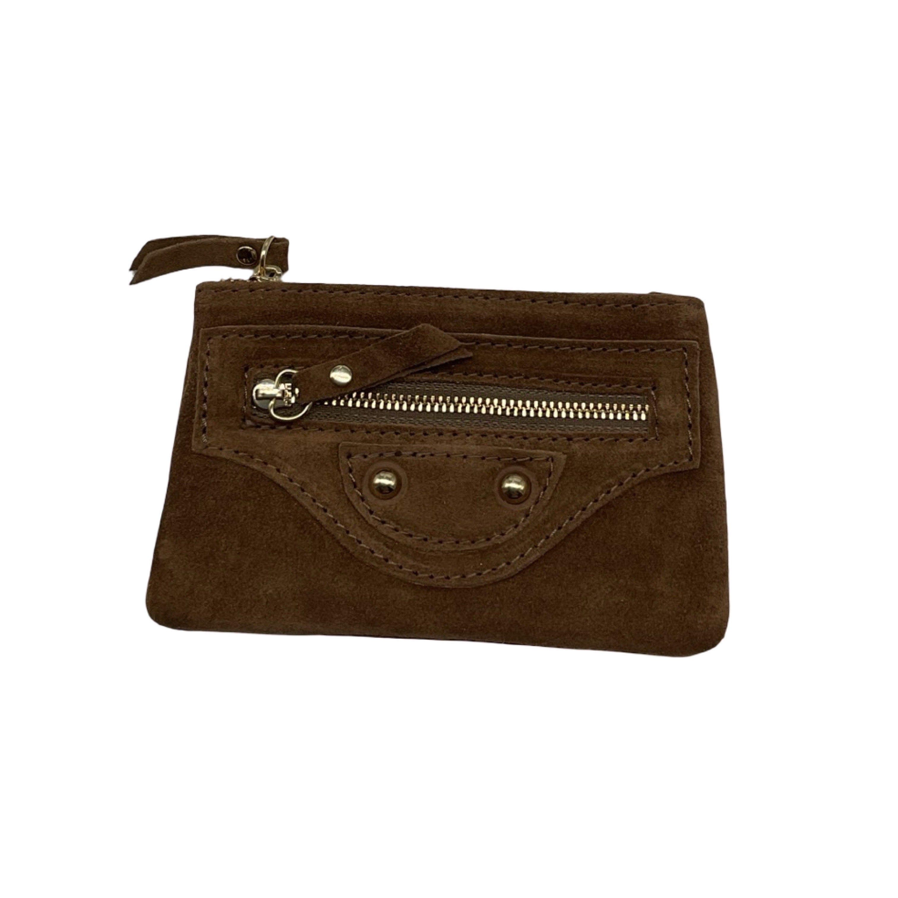 PORTE CLE MONNAIE CUIR  CLOUTE