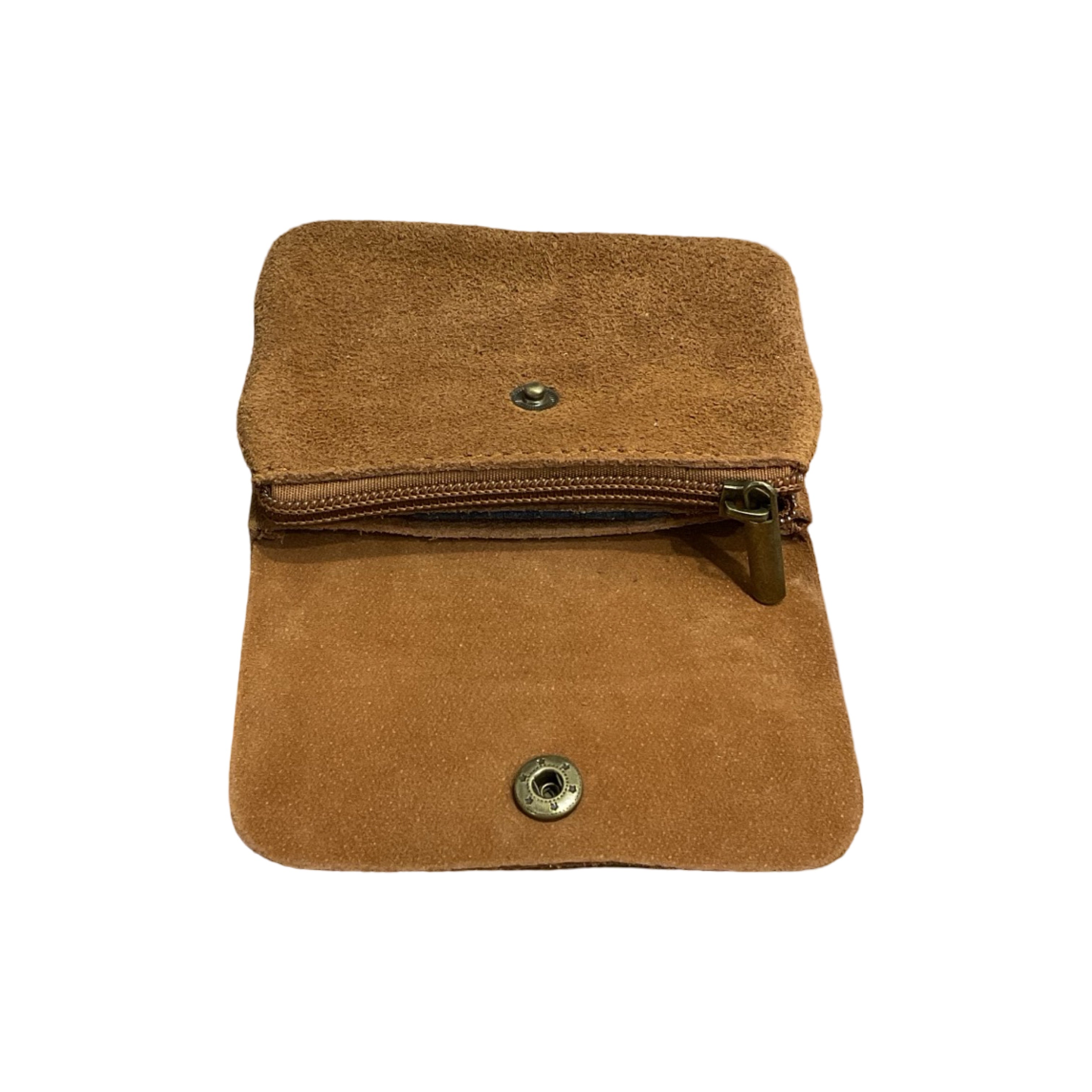PETIT PORTE MONNAIE CUIR SUEDE 11CM