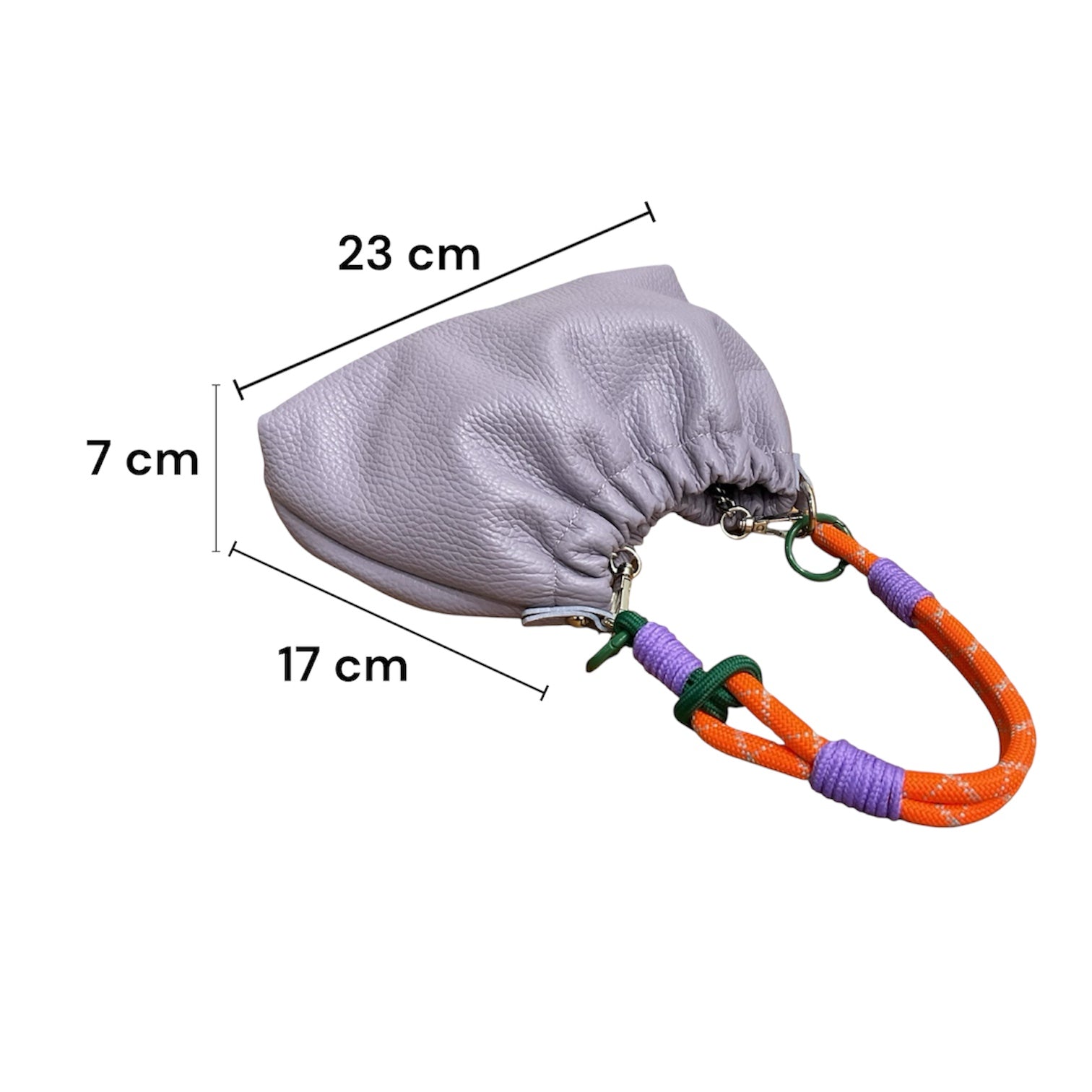 Sac cuir grainé cordon Plissa S