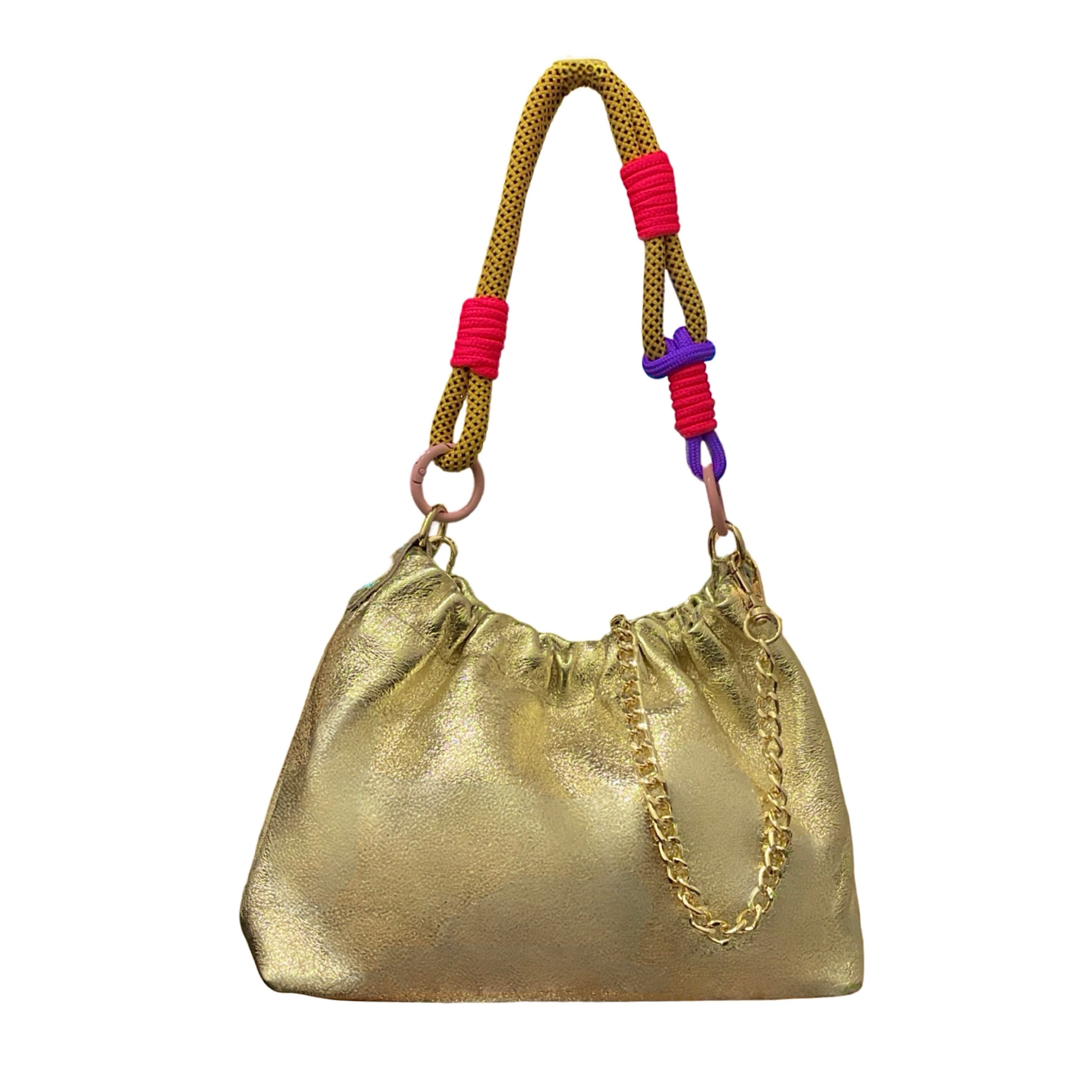 Sac cuir irisé cordon Plissa S
