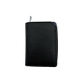 PORTE CARTE ET MONNAIE CUIR GRAINE NOIR RFID