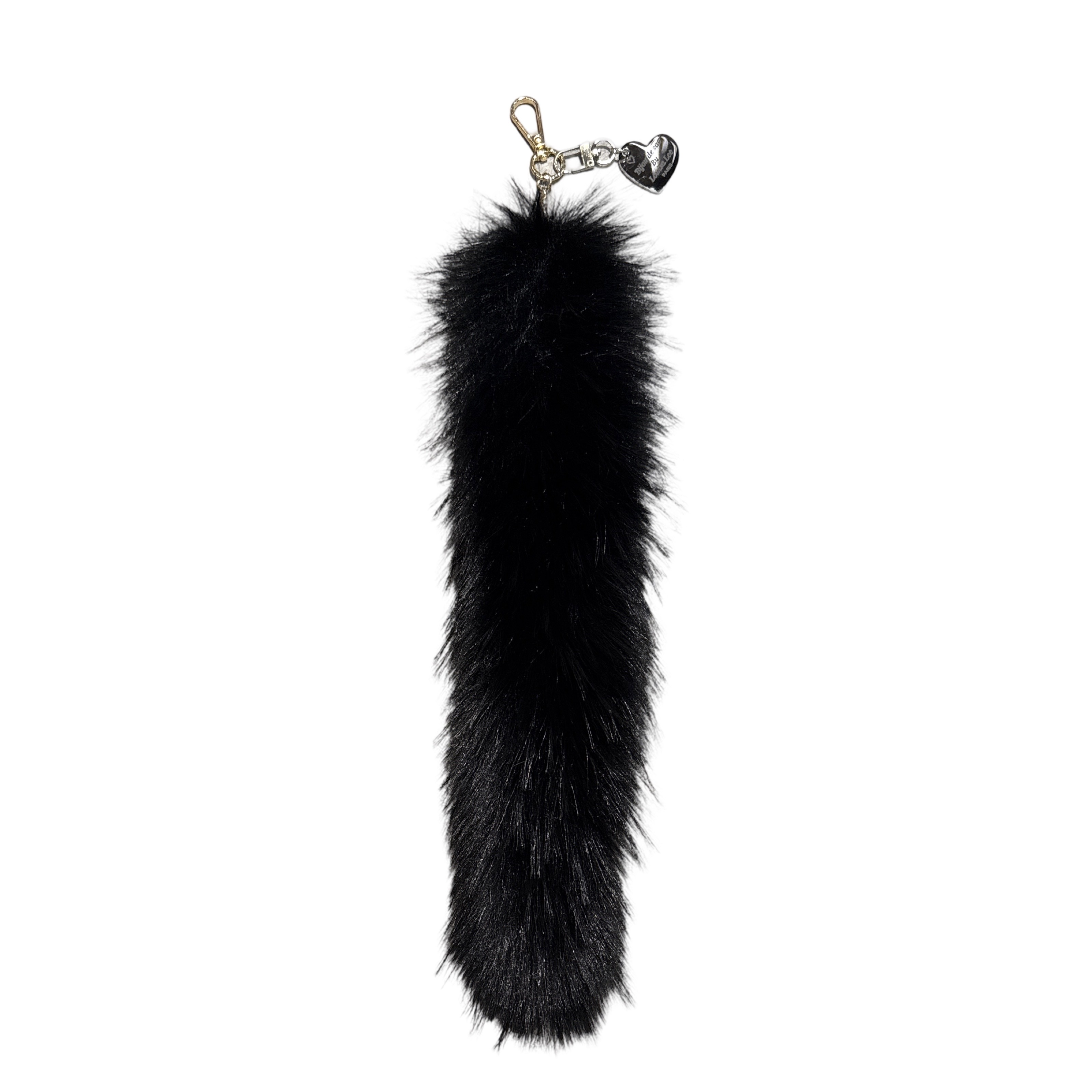 BIJOUX DE SAC FAUSSE FOURRURE NOIR