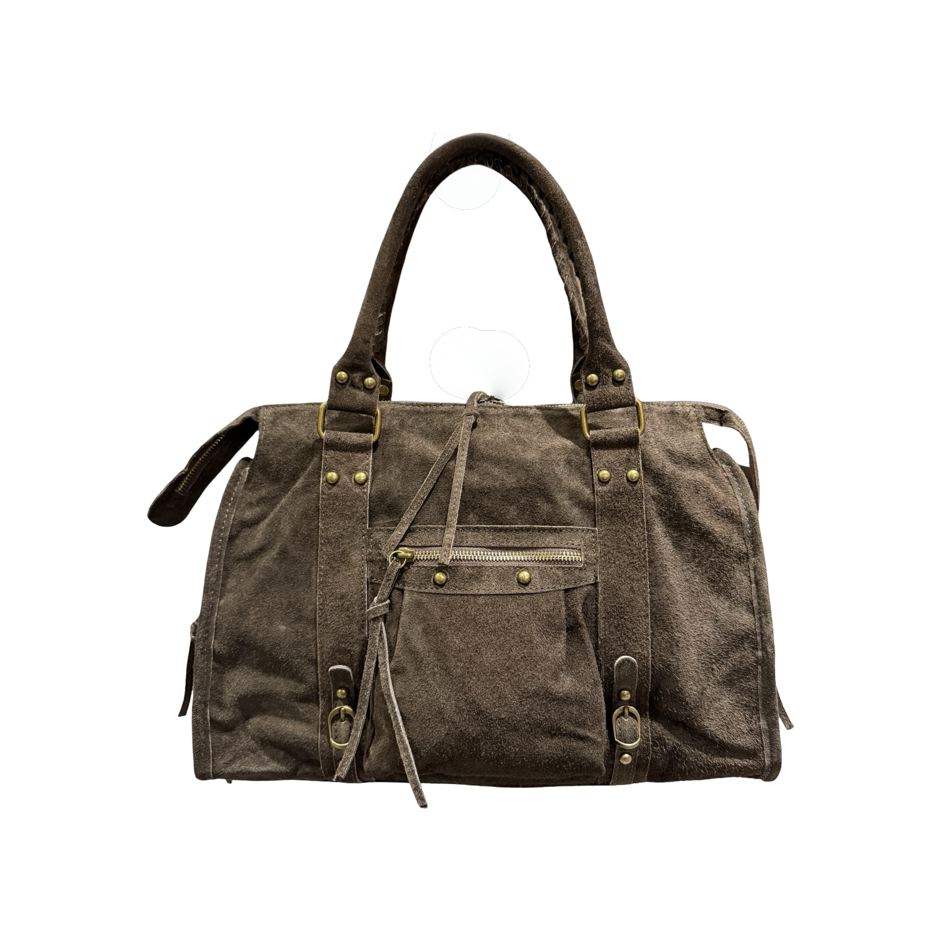 SAC CUIR SUÈDE CAPUCINE L