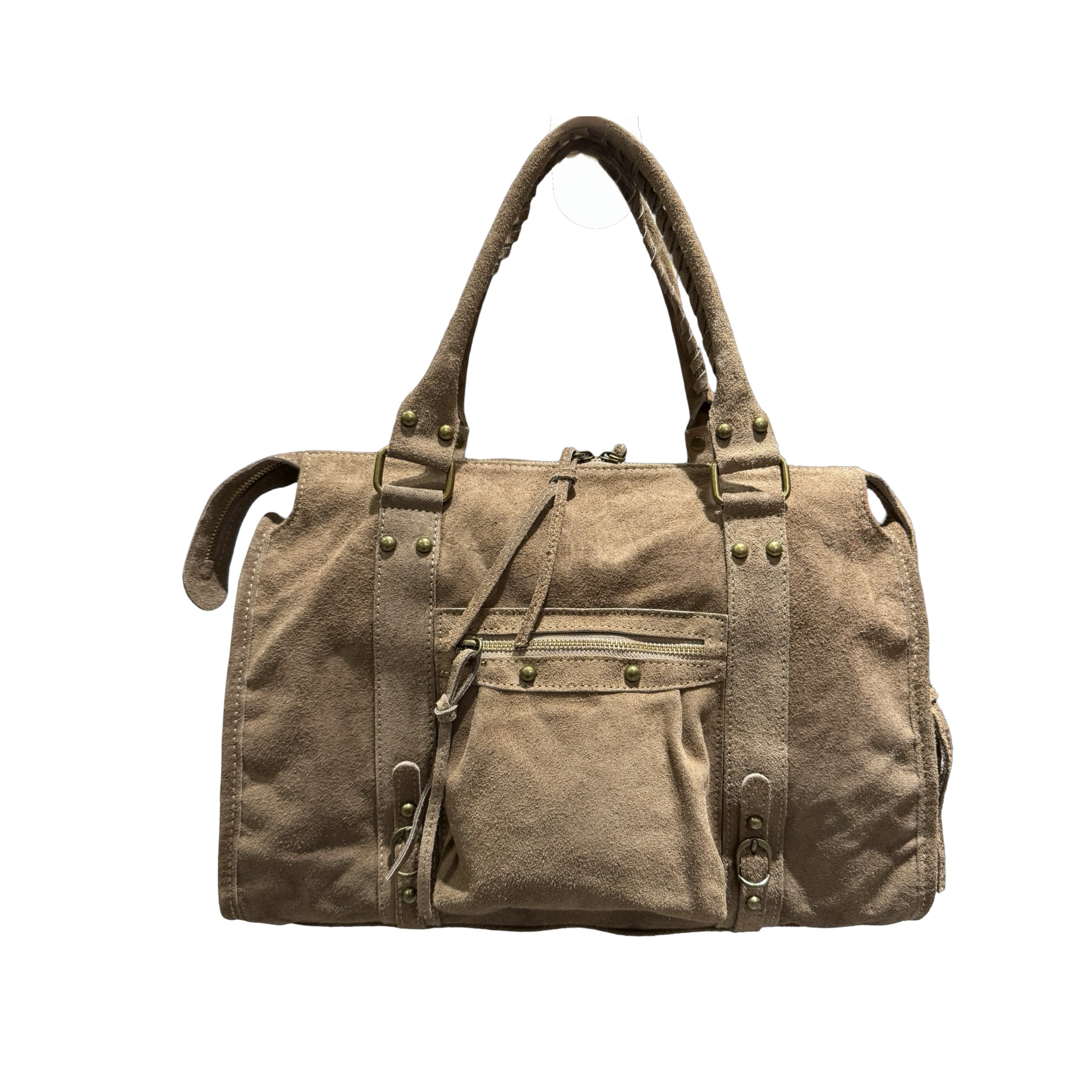 SAC CUIR SUÈDE CAPUCINE L