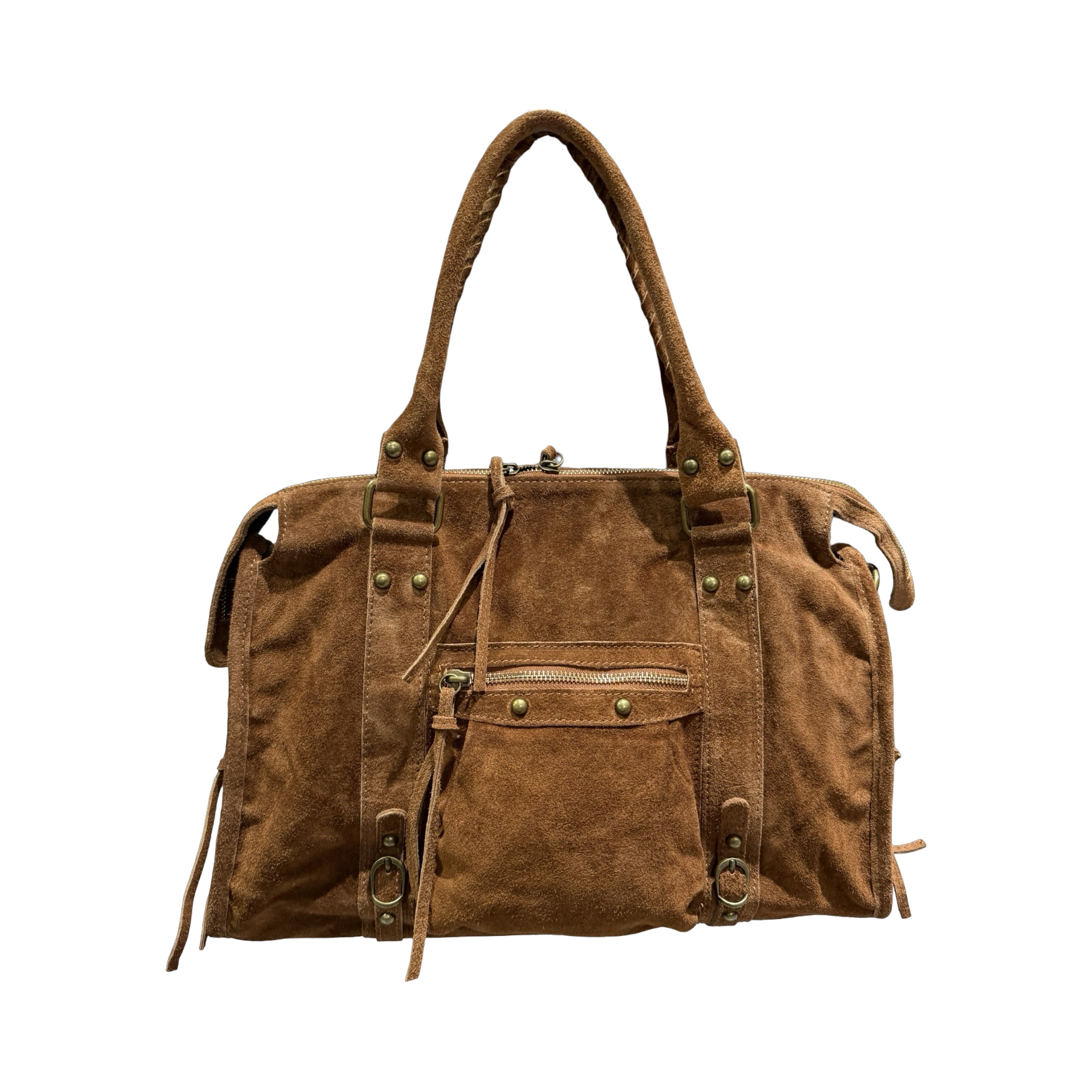 SAC CUIR SUÈDE CAPUCINE L